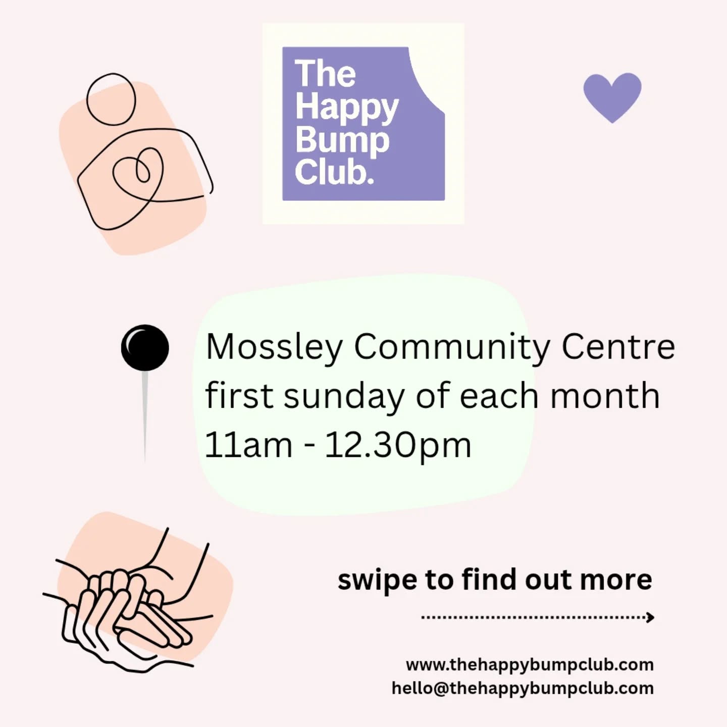 Pregnant? Come join our community! 🫂
You're not alone!
Join our pregnancy support group for friendly peer support, real connection, and a chance to share your journey with others who truly understand ❤️
✔️ Build new friendships
✔️ Share experiences & advice
✔️ Feel supported and heard
✔️ Access FREE pregnancy-related items, baby clothes, family related books, helpful leaflets, and info on local services for pregnancy and family support
Most importantly - we always have brews and biscuits, and a friendly welcome! ☕️
✨ It’s free to join — everyone welcome!
Our next session is this Sunday!! We are nearly sold out so please book your place if you want to join us!
www.thehappybumpclub.com
Emma x