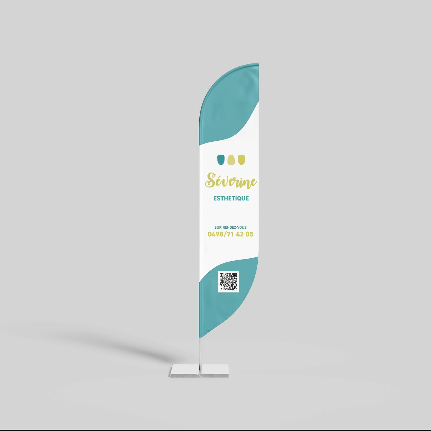 Réalisation graphique Beach flag avec impression