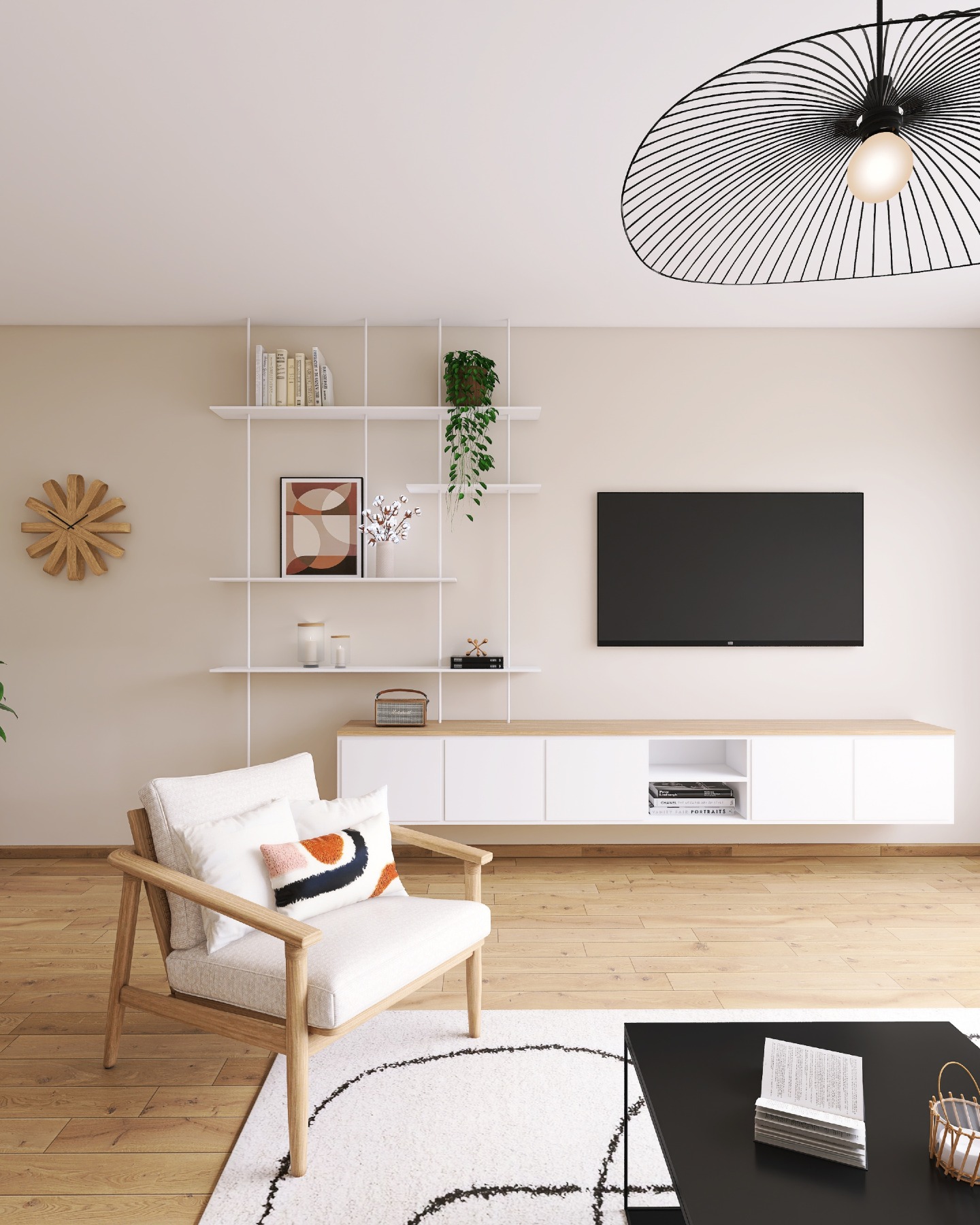 Pour clôturer ce projet, je vous montre aujourd’hui le meuble TV, conçu sur mesure :
Un meuble suspendu, aux lignes simples et intemporelles, pensé pour passer les années sans se démoder.
Pour compléter l’ensemble et apporter un peu de rythme au mur, j’ai imaginé une étagère sur mesure en métal blanc.
Un détail graphique, discret, qui évite un rendu trop lisse et ajoute du caractère.
📍 Projet à Haarlem – Pays-Bas
📸 Vue 3D – Meuble TV et étagère sur mesure
Merci d’avoir suivi ce projet avec moi !
Vous avez une pièce à repenser ? Parlons-en 🌿
Emeline
Décoratrice & architecte d’intérieur – Grand Est & à distance
📱 06.22.07.44.99
📩 emelinegeoerg@gmail.com
🖥️ studioarco.fr
#meubletvsurmesure #meublesuspendu #designintemporel #designinterior #decorationinterieur
#meubleminimaliste #décorationintérieure #architectureintérieure #vue3d #projethaarlem #studioarco #surmesureavecstudioarco #designfonctionnel #architecturelover #décoratricedintérieur #renovationmaison #maison #meublesurmesure