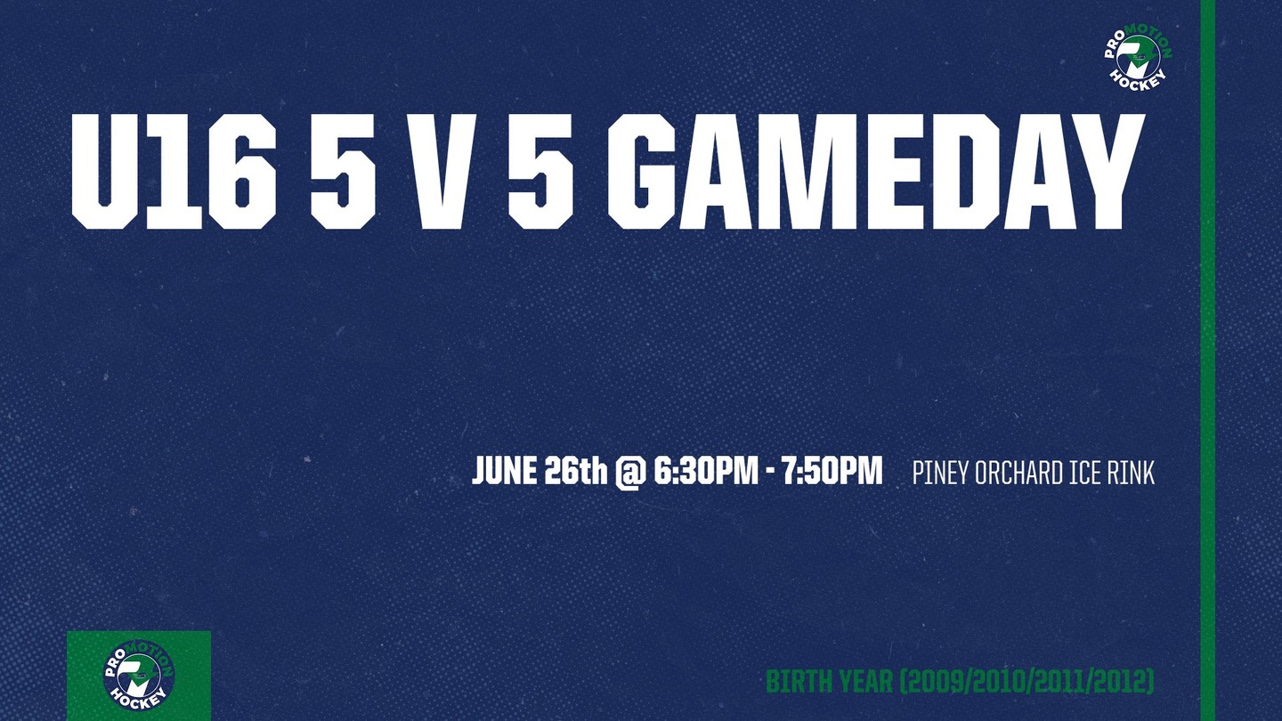 U16 5v5 Gameday is ON!
Join us tomorrow at 6:30 PM at Piney Orchard Ice Arena for fast-paced, high-intensity 5v5 action. Whether you’re a member or not, don’t miss your shot to compete.
When: Thursday 6.26.2025 @ 6:30 PM
Where: Piney Orchard Ice Arena
Who: U16 Players (2009/2010/2011/2012 Birth Year)
Non-Members: Register here: https://www.pro-motionhockey.com//_paylink/AZena8Pf
Members: Book your spot on the Pro-Motion Hockey App