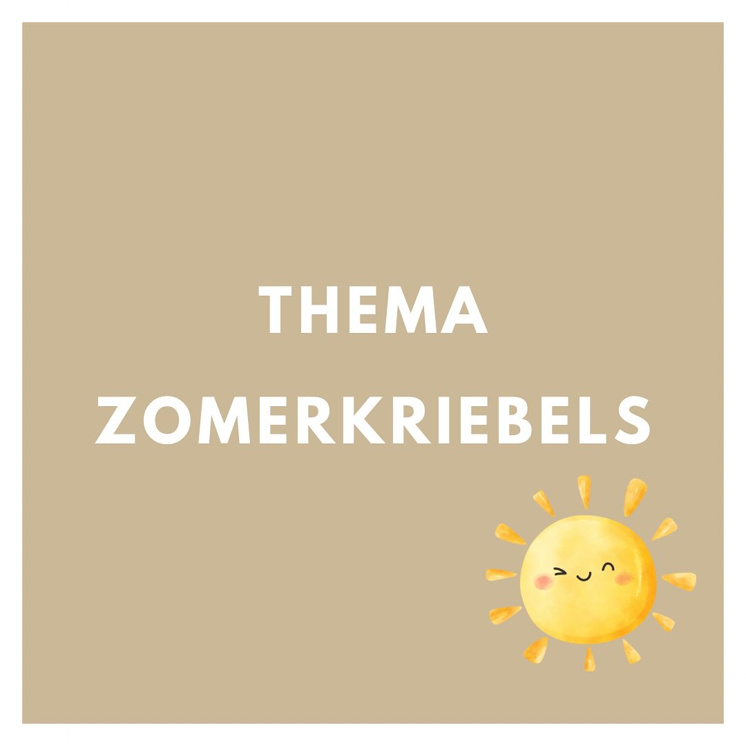 Thema Zomerkriebels is begonnen!
We zingen, dansen, plonzen én… 🪣 deze week is het modderweek!
Dat wordt kliederen, smeren en spelen met water en zand! 💦🧽🌿
Trek je oude kleren aan, want vies worden mag! 😄
