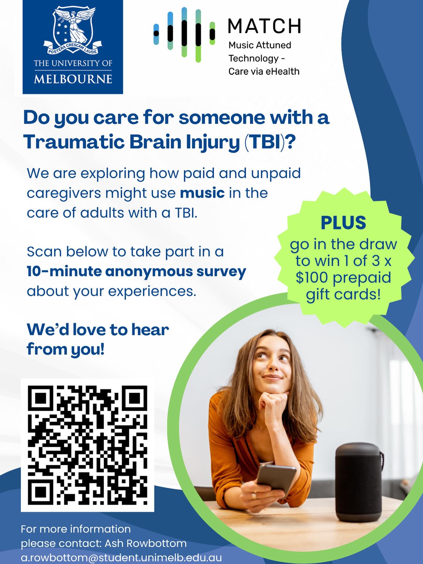 Hello to our Kindred community!
Many of you know my passion for working with people who’ve had a brain injury. You may have noticed me working slightly less and studying more - here’s what I’ve been up to!
This 10-minute anonymous survey forms part of my PhD studies and l’d be so grateful for anyone who can take part. Please share far and wide! 📣
Link in bio and also here: https://q.surveys.unimelb.edu.au/jfe/ form/SV_beCxO6St4DHwaRU
Thank you for all your support of myself and Kindred while I balance music therapy practice and studies 🙌🏻