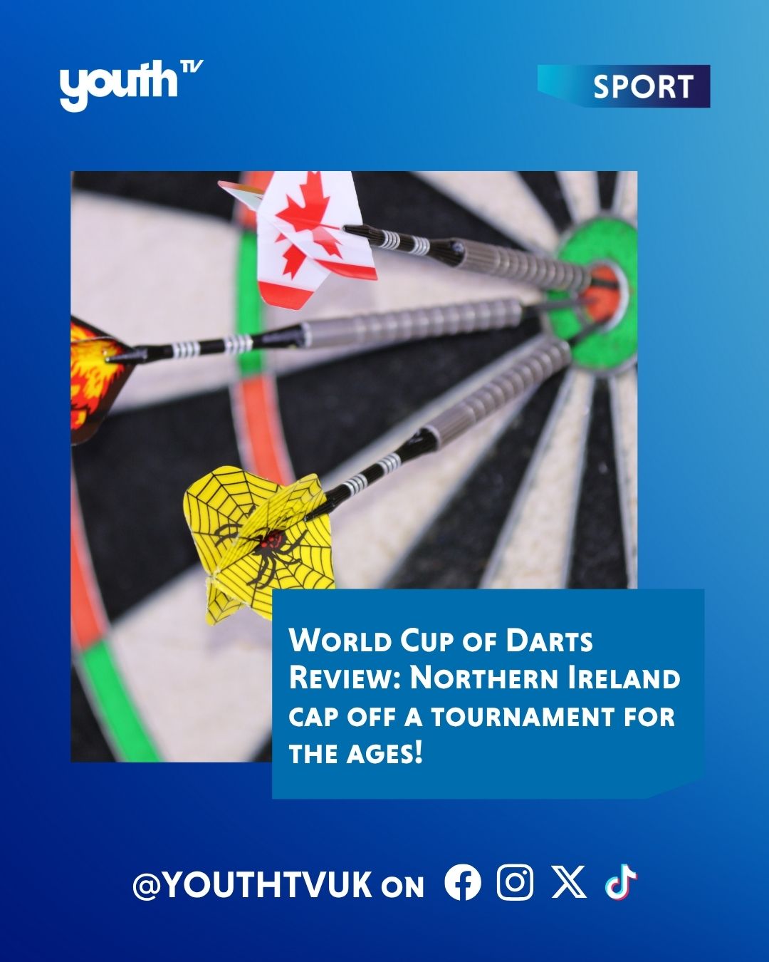 💚🔥 From dark horses to finalists — Team Northern Ireland lit up the 2025 World Cup of Darts stage 🇮🇪🎯
This is more than sport — it’s passion, unity, and proving the doubters wrong.
📝 Story by Jaezon Franklin — now live on YouthTV website.
#WorldCupOfDarts #Darts2025 #NorthernIreland #TeamNI #JaezonFranklin #YouthTV #UnderdogEnergy #DartsFam #OcheLegends #GameOn