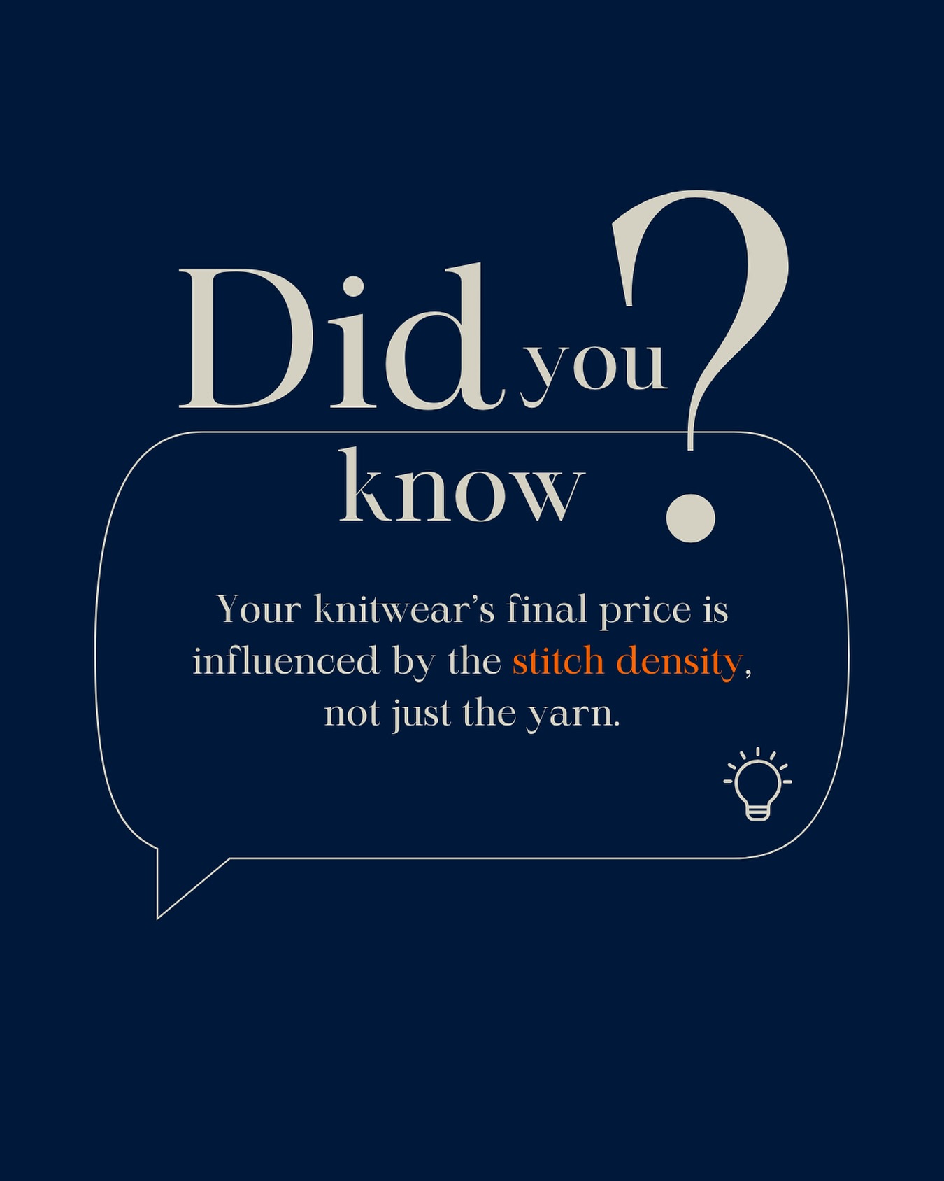 Did you know? 💡
Stitch density doesn’t just change how your knitwear feels, it also affects how much it costs.
A higher density means more yarn, longer machine time, and often a heavier finish. A looser stitch saves on material but can impact durability or fit.
Choosing the right density is a balance between aesthetics, performance, and production cost and we help you make that decision from the start.
Because smart sampling means smarter collections.
🔗 Follow us for more knitwear facts and tips. Got questions? Send us a DM.
#DidYouKnow #Knitwear101 #StitchDensity #KnitKnowHow #FromSketchToStitch #MadeInMida #B2BKnitwear #FashionStartups #NoMOQ #SmartSampling