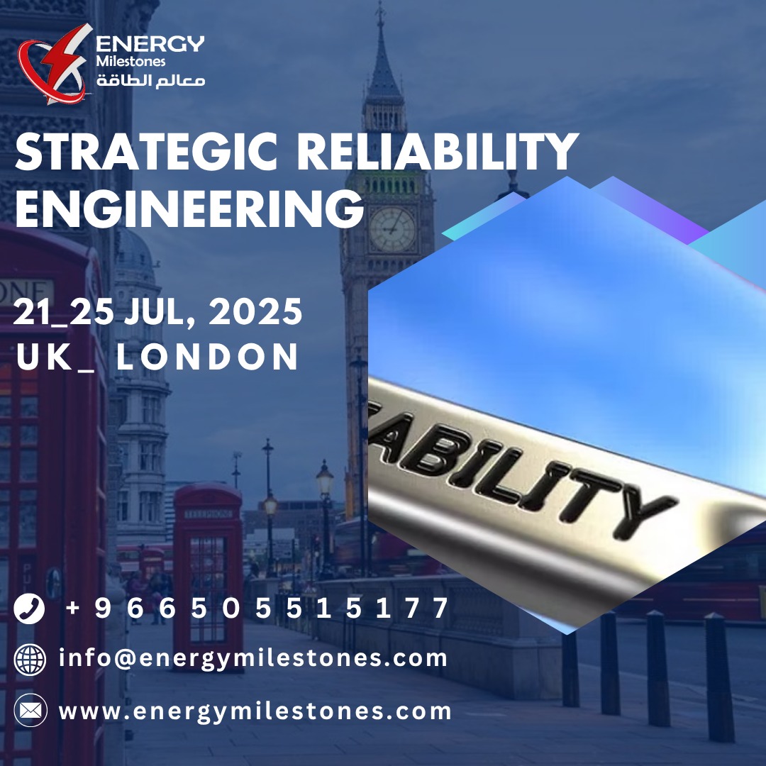 Strategic Reliability Engineering
.....
https://2u.pw/zHpUV
.....
#Energymilestones #Training #Training_center #Energymilestones #Corporation #Strategic #Reliability #Engineering
