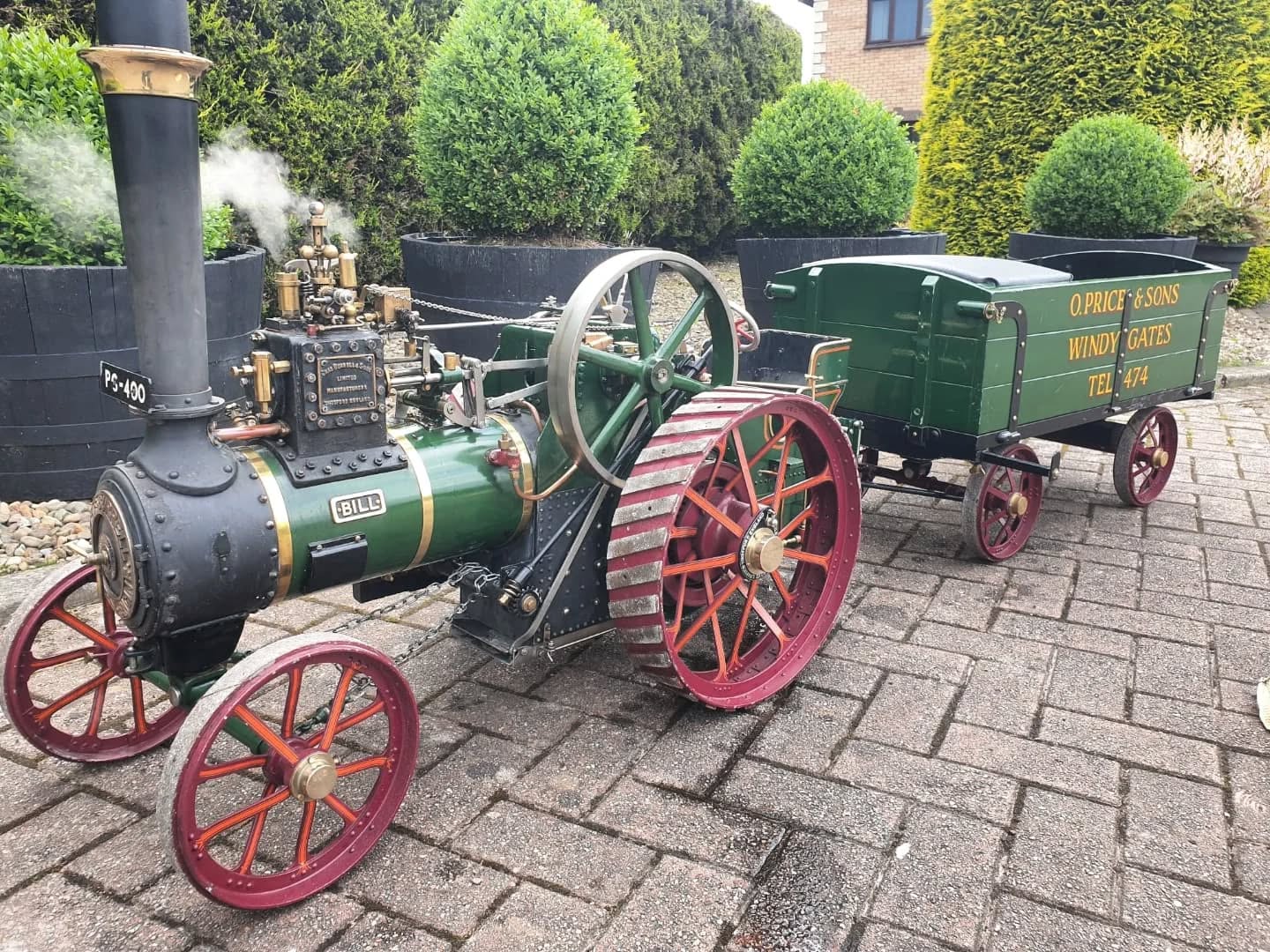 Really nice set-up for someone this and it's just had a fresh steam test so ready to rally and enjoy. Well made 3" Burrell with little details not normally seen like the wheel spuds and rail. The driving trolley is one of the nicest we have seen in this scale being a proper traction trailer, it not only looks the part but is practical and comfortable to drive from.
For full details please see https://www.legacyvehicles.co.uk/miniatures/3%22-burrell-with-scale-traction-trailer
.
.
#miniaturesteam #burrell #modelengineering #tractionengine #steamup #steamrally