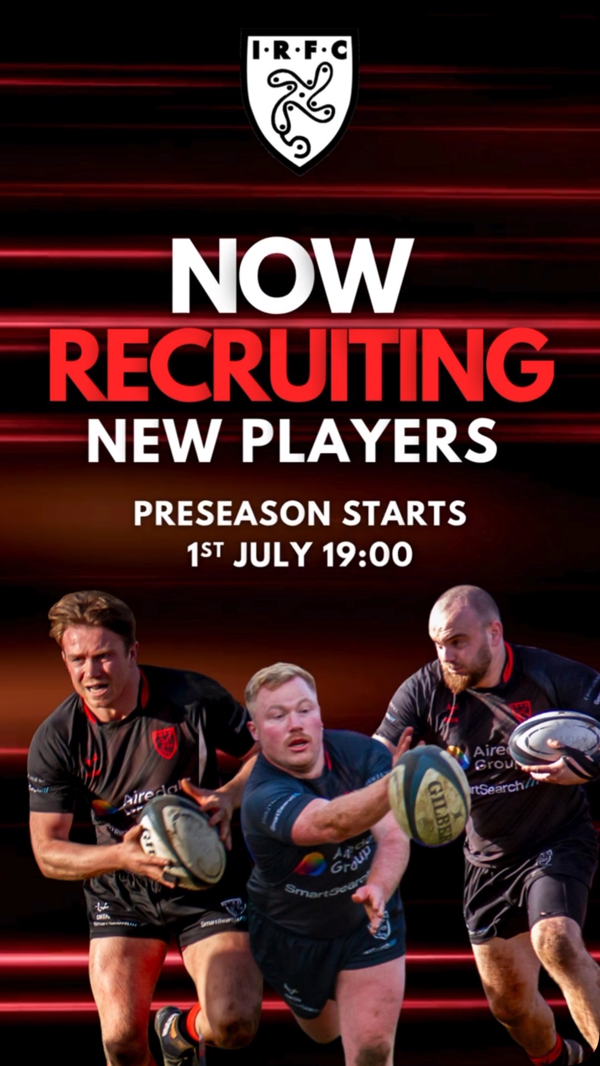 IRFC Senior Pre-Season training kicks off on 1st July at Stacks Field at 19:00. We’re now recruiting for new players to add to the stellar squad we have at IRFC.
If you want to get involved drop us a DM or get down to Stacks Field on 1st July at 19:00 and see what we’re all about!
#uptheilk #100percentilk #irfc #coyd #ilkleyrugbyclub #ilkley