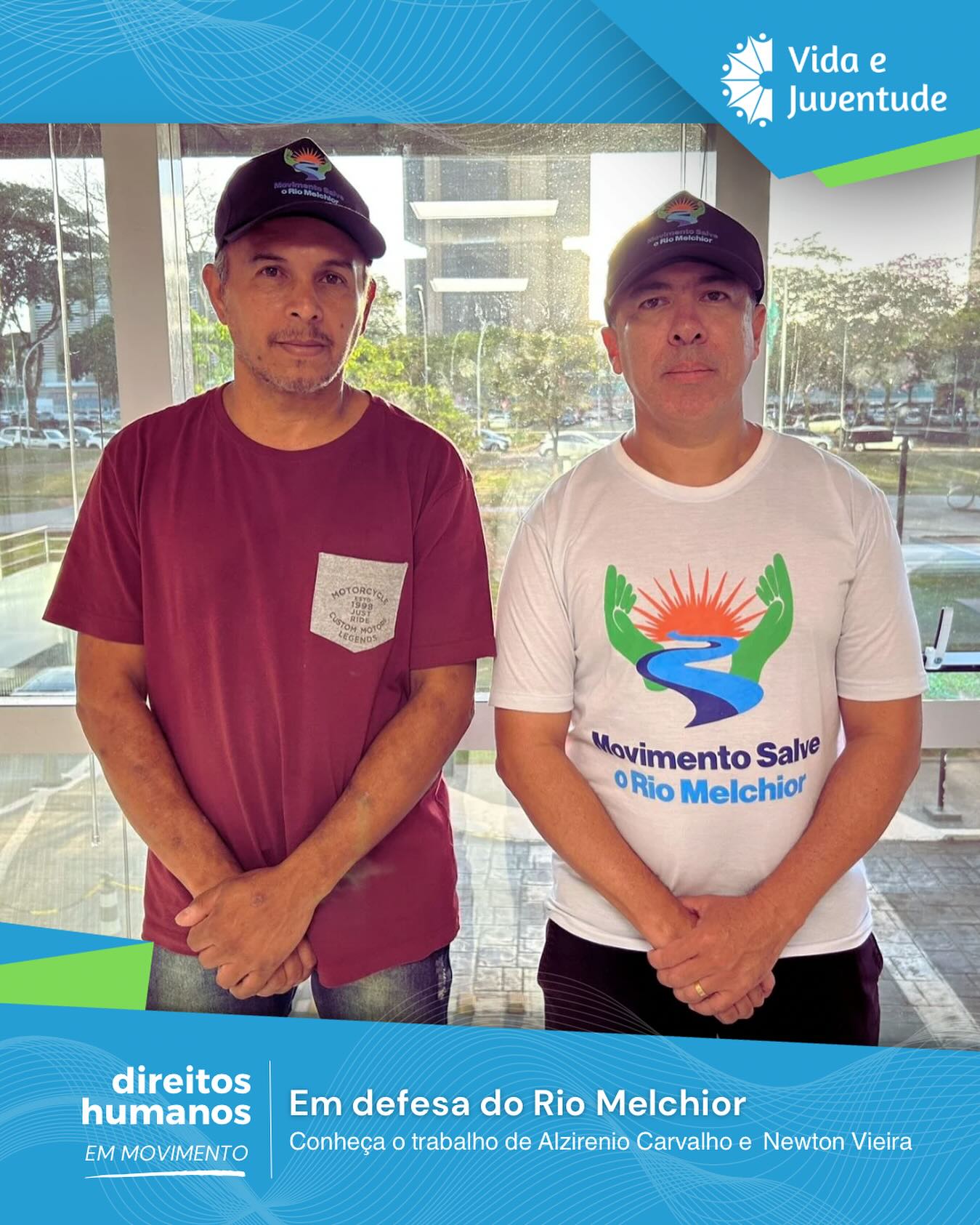 🌿 Direitos Humanos em Movimento | Em defesa do Rio Melchior
Você conhece a história de Alzirenio e Newton? Moradores do DF, os dois lideram uma luta potente em defesa do Rio Melchior e do meio ambiente no território onde vivem.
A partir de memórias de infância e do vínculo com o cerrado, os dois fundaram o Movimento Salve o Rio Melchior e passaram a atuar em comunidades, escolas e espaços políticos, denunciando violações e promovendo ações de conscientização ambiental.
📖 A trajetória dessa dupla de defensores está na nova matéria da série - Direitos Humanos em Movimento, disponível no site do Vida e Juventude. Acesse, leia e compartilhe!
👉 Link na bio
#vidaejuventude #direitoaagua #riomelchior #justiçaambiental #cerradoévida #meioambiente #resistencia