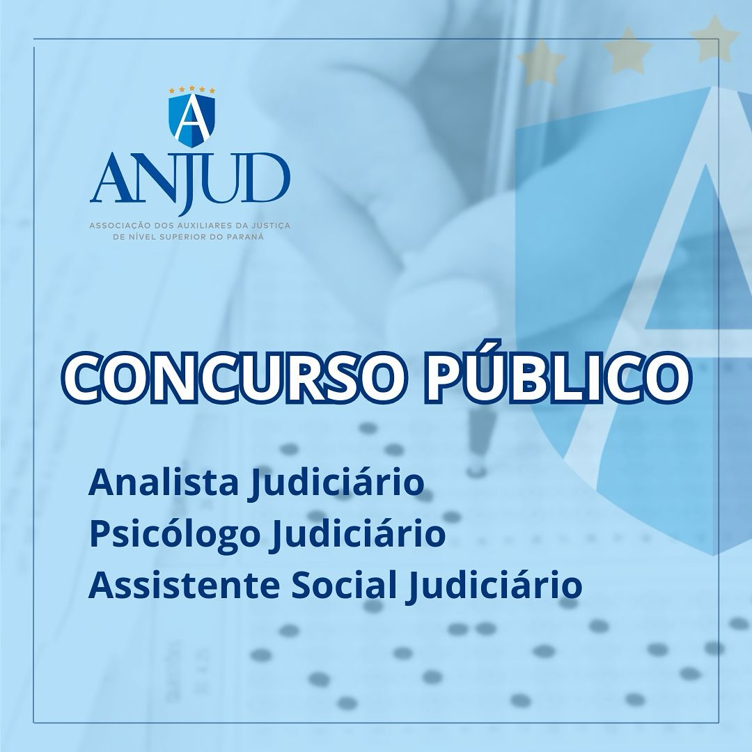 ANJUD protocola novo pedido ao TJPR por concurso público para Analistas Judiciários, Psicólogos e Assistentes Sociais
A ANJUD – Associação dos Auxiliares da Justiça de Nível Superior do Paraná – protocolou no último dia 10 de junho de 2025, junto à Presidência do Tribunal de Justiça do Estado do Paraná (TJPR), o expediente SEI nº 0041828-26.2025.8.16.6000, reiterando a urgente necessidade de abertura de concurso público para os cargos de Analista Judiciário, Psicólogo Judiciário e Assistente Social Judiciário.
Para mais informações acesse: www.anjud.com.br