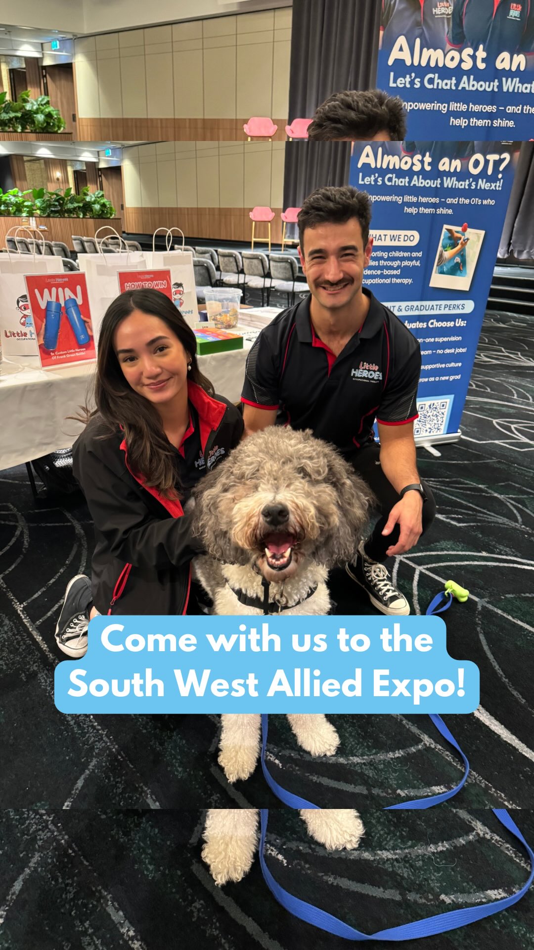 AND THAT’S A WRAP! 🥳 #SouthWestAlliedHealthExpo
We had such an incredible time at the expo connecting with so many passionate final year OT students - your curiosity, questions, and energy absolutely lit up our day! 💬🧠💛
It was also amazing to see so many other clinics and businesses coming together to celebrate the Allied Health space. The networking, the chats, and of course… meeting “Marshie” the therapy dog 🐶🐾 made it all extra special!
Also a big congratulations to our Frank Green giveaway winner @claudiaagius_ 🥳
A heartfelt thank you to @southwestkidsclinic for inviting us to be part of such a fun and inspiring event. We’re so grateful for the opportunity to share what Little Heroes OT is all about - supporting kids and families through playful, purposeful therapy. 🦸♀️🦸♂️
We cannot wait for next time! 👋🏼💙