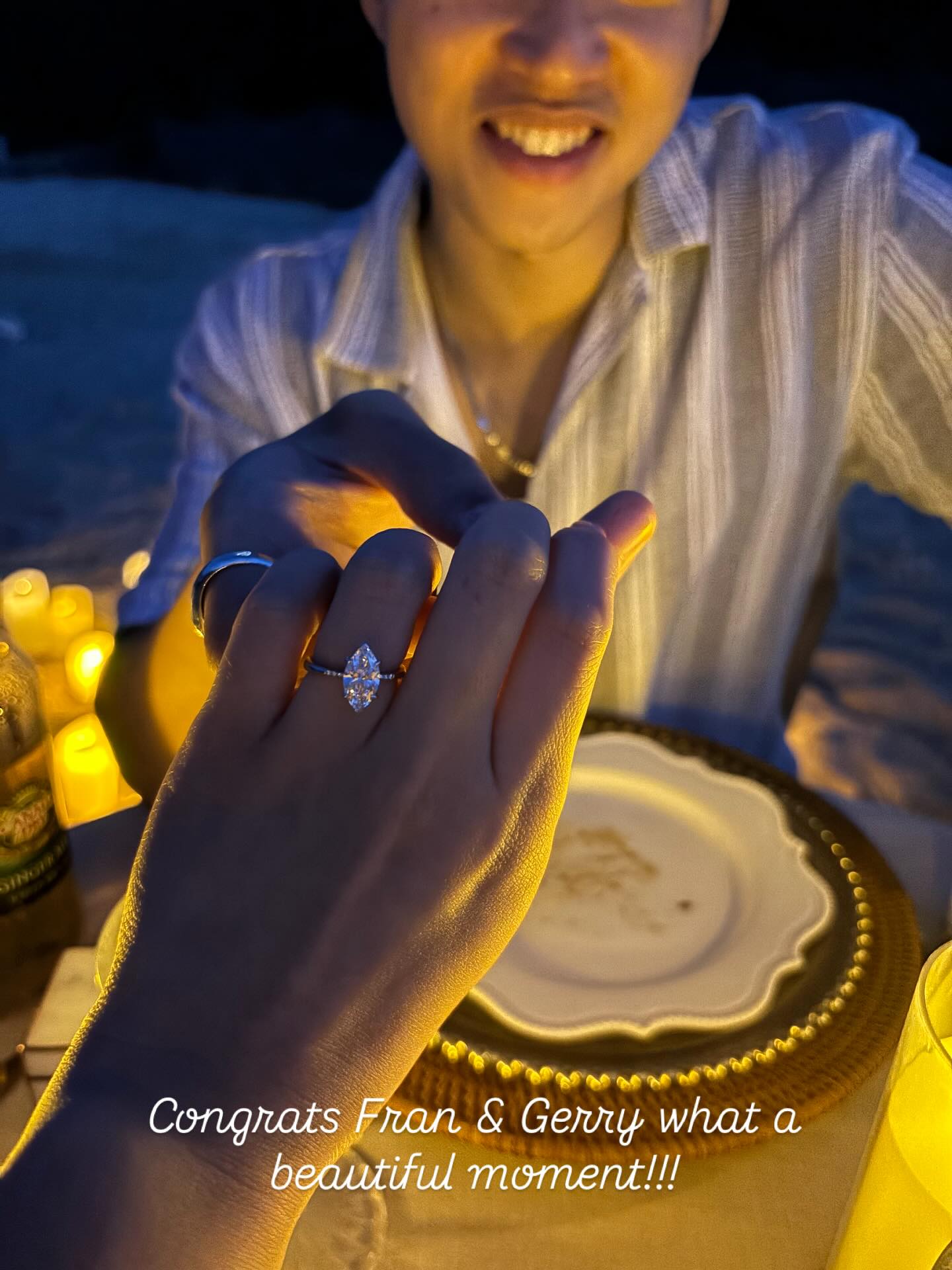 Congrats to Fran and Gerry. What an beautiful moment.