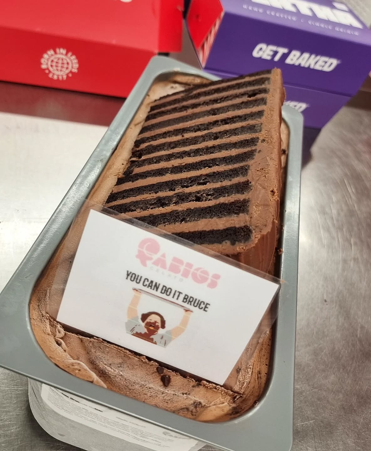 We're feeling a little bit naughty.
We don't even need to name the flavour. It's exclusive to Letchworth this Saturday for Comic Con.
Getting hold of this cake is not easy so when it's gone it's gone.
#bruce #matilda #gelato #icecream #hitchin #letchworth #familybusiness #willywonka