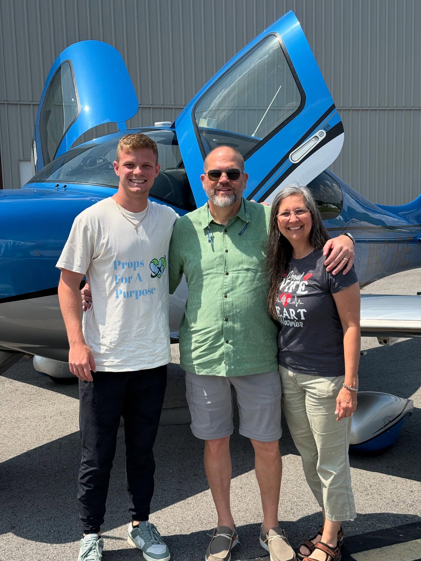 BIG NEWS from Props For A Purpose! On Tuesday, Props For A Purpose had the immense privilege of transporting heart transplant patient, Jewel, and his wonderful wife, Kim, from Greenville, SC to Vanderbilt Hospital in Nashville, TN for treatment. These flights fuel our purpose!
This is just the beginning! We’re thrilled to announce that this is the first of many medical missions, and we are full speed ahead on expanding this life-changing service.
We simply couldn’t do this vital work without our amazing partners, like Angel Flight Soars Inc. Their collaboration makes these crucial journeys possible.
Every donation helps us save lives and make these critical flights happen. If you’re inspired by Jewel’s flight, please consider contributing to our mission at the link below.
Propsforapurpose.org
#PropsForAPurpose #MedicalTransport #AviationHeroes #SoaringToServe