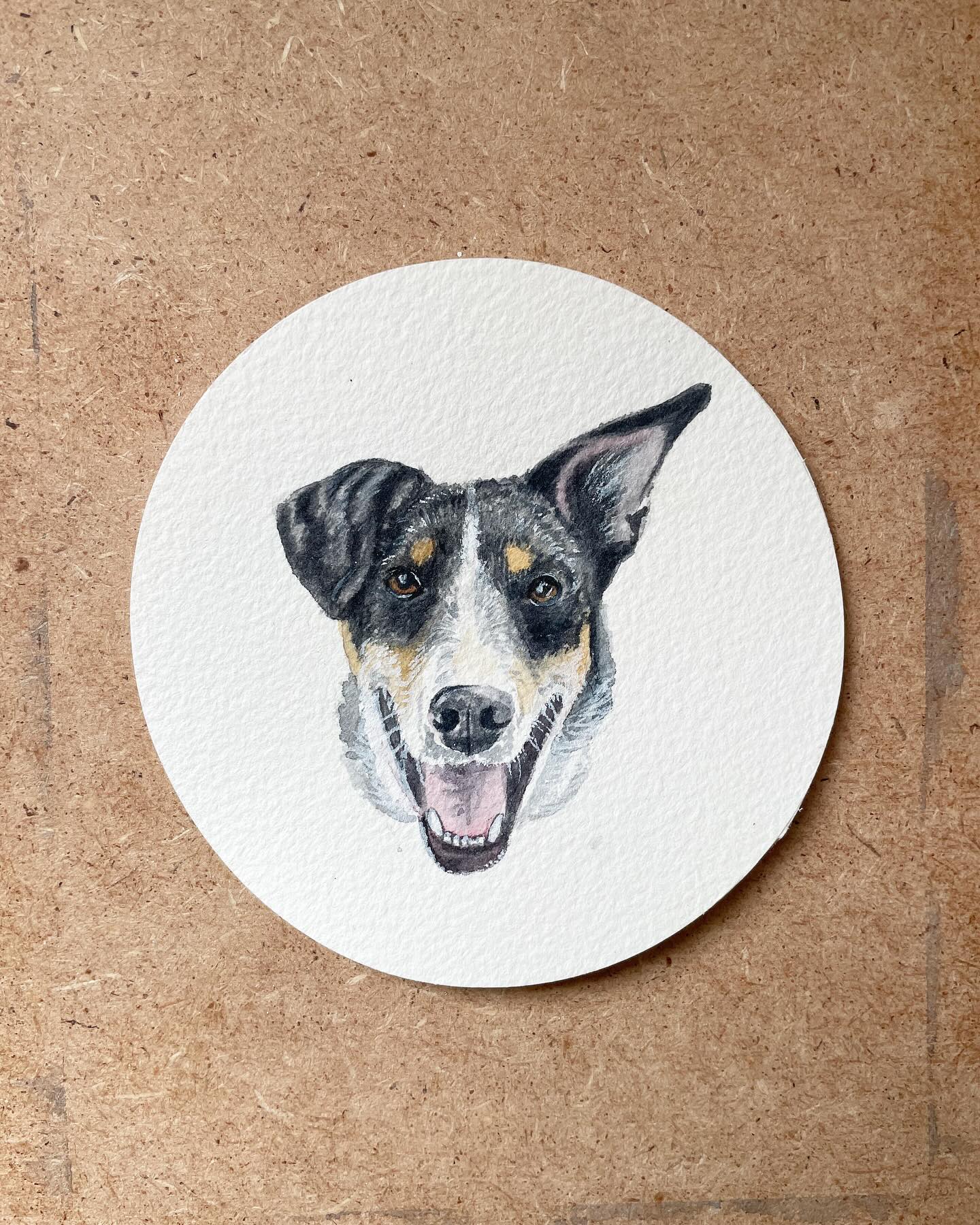 Pet portrait ornament requests in June? Santa-Paws approves! 🐶🎅
.
.
.
#petportrait #petgifts #christmasinjune #petornament