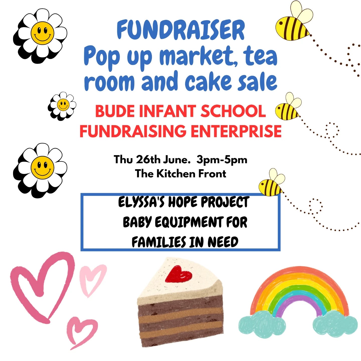 Morning everyone.
This afternoon from 3.30-5pm, we are hosting Bude Infant School Trailblazers for their fundraising event for Elyssa's Hope Project. The hope project is to ensure new mums have all they need and is dedicated to Elyssa, in her memory.
The 7 year olds running this business have created coasters and hanging hearts with positive messages on them. They will be sold for £5.
They have put together their own designs, and worked out costs and profit margins, along with customer services and team work. I have to say that they have been blimmin awesome to work with.
They are also running a tea room and cake sale. Please do come along. Thanks everyone.