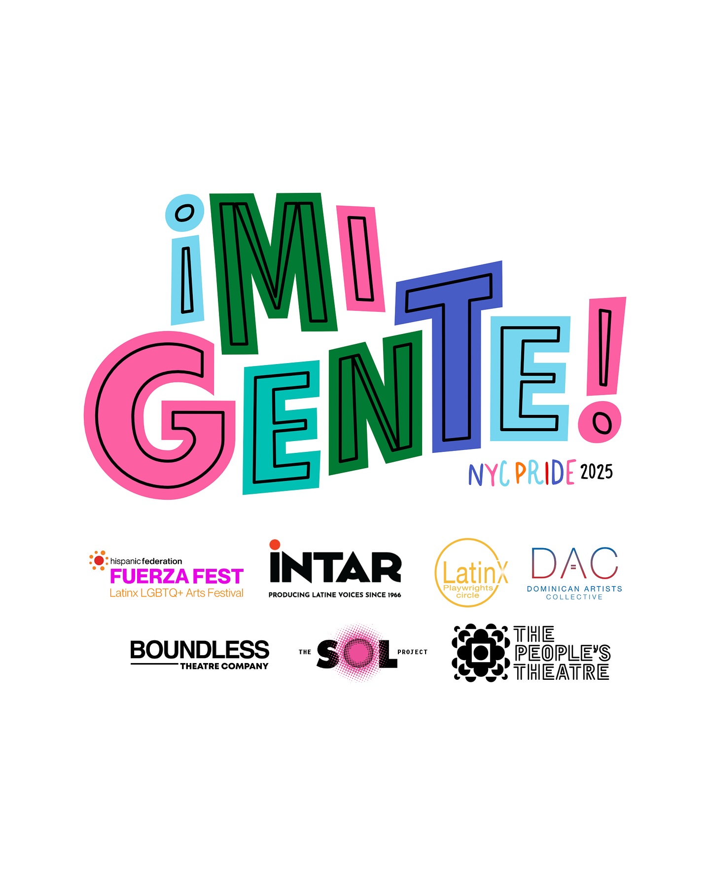 ¡Mi Gente! Join INTAR Theatre along with these incredible Latine organizations as we proudly walk in the 2025 NYC Pride March this Sunday!
Friendly reminder that this is a march, not a parade. While we celebrate how far we’ve come, there’s still a lot of work to do especially when it comes to justice and safety for the LGBTQIA+ community.
Artwork: @bygrubi !!!