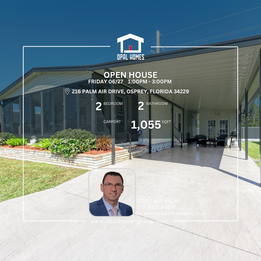 ✨OPEN HOUSE THURSDAY 6/26 | 1PM-3PM✨
📍257 TERAMO WAY, NOKOMIS, Florida 34275
🌐https://opalhomesgroup.com/.../NOKOMIS/257-TERAMO-WAY/
🏡Live the resort lifestyle in this beautifully upgraded home in the gated, amenity-rich Toscana Isles. Enjoy peaceful preserve and partial lake views, plus luxury upgrades like plank tile flooring, custom plantation shutters, and an impact-resistant art glass front door. The open-concept layout features a quartz kitchen with soft-close cabinetry, pull-out drawers, subway tile backsplash, and under-cabinet lighting. The spacious living area is wired for a 90” TV and opens to tranquil outdoor views. Retreat to the primary suite with a frameless glass shower, dual vanities, and a custom walk-in closet. Bonus features include a flex room with French doors, EV-ready garage, whole-house surge protection, and brand-new Whirlpool washer/dryer.
Toscana Isles offers an infinity-edge pool, tennis, pickleball, kayak launch, and more—just minutes to I-75, Nokomis Beach, and downtown Venice.
💥 100% VA Assumable Mortgage at 4.75% — Available to Veterans and Non-Veterans! Contact us for details!
☎️917.822.4427
📩cristian@opalhomesfl.com
#sarasotarealestate #sarasotaflorida #sarasota #srq #siestakeybeach #bradenton #realestate #realestateagent #realtor #realestatelife #homesforsale #househunting #justlisted #floridarealestate #floridahomes #floridaliving #floridarealtor #dreamhome #kellerwilliams