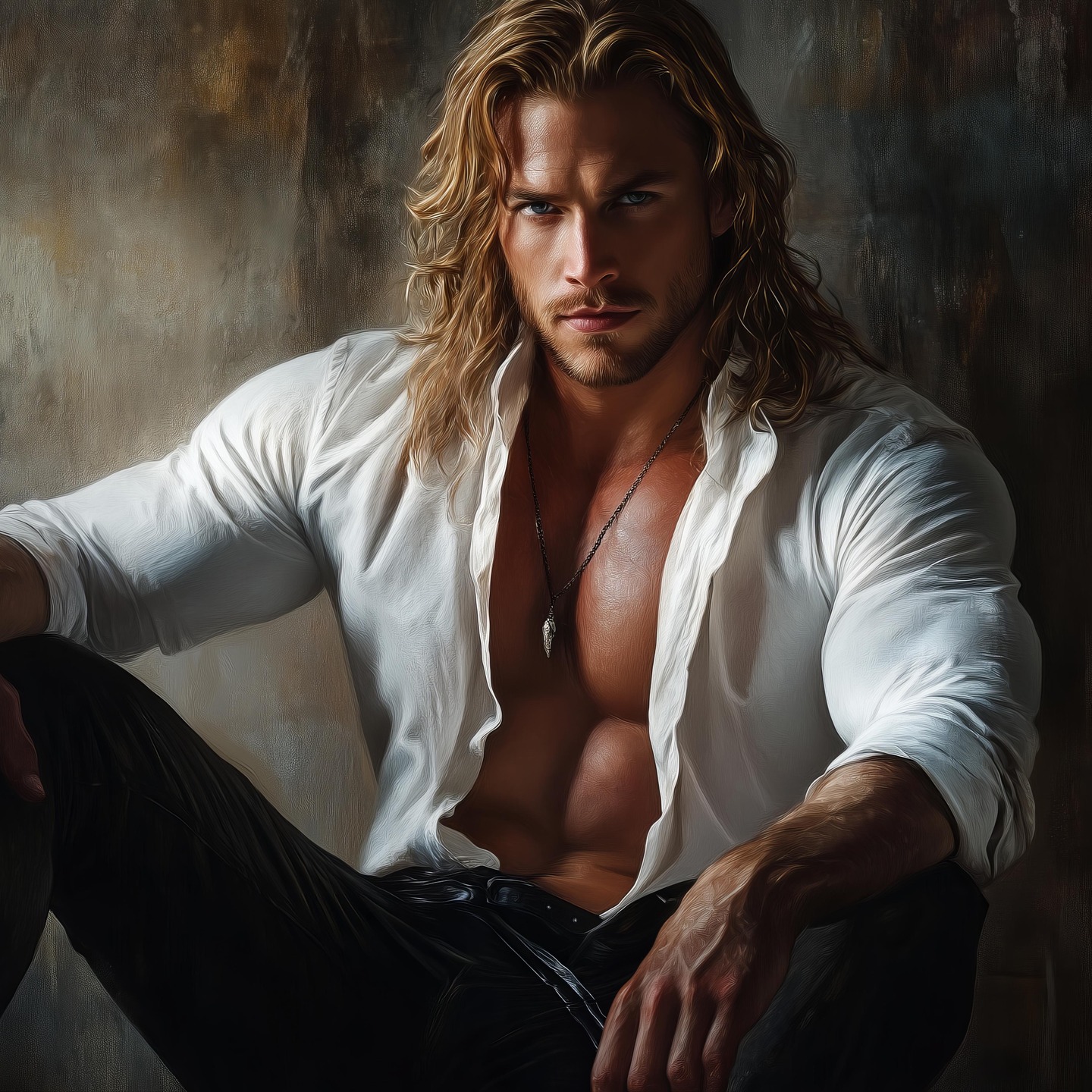 Not usually attracted to blond men, but I could be persuaded to admire this one...