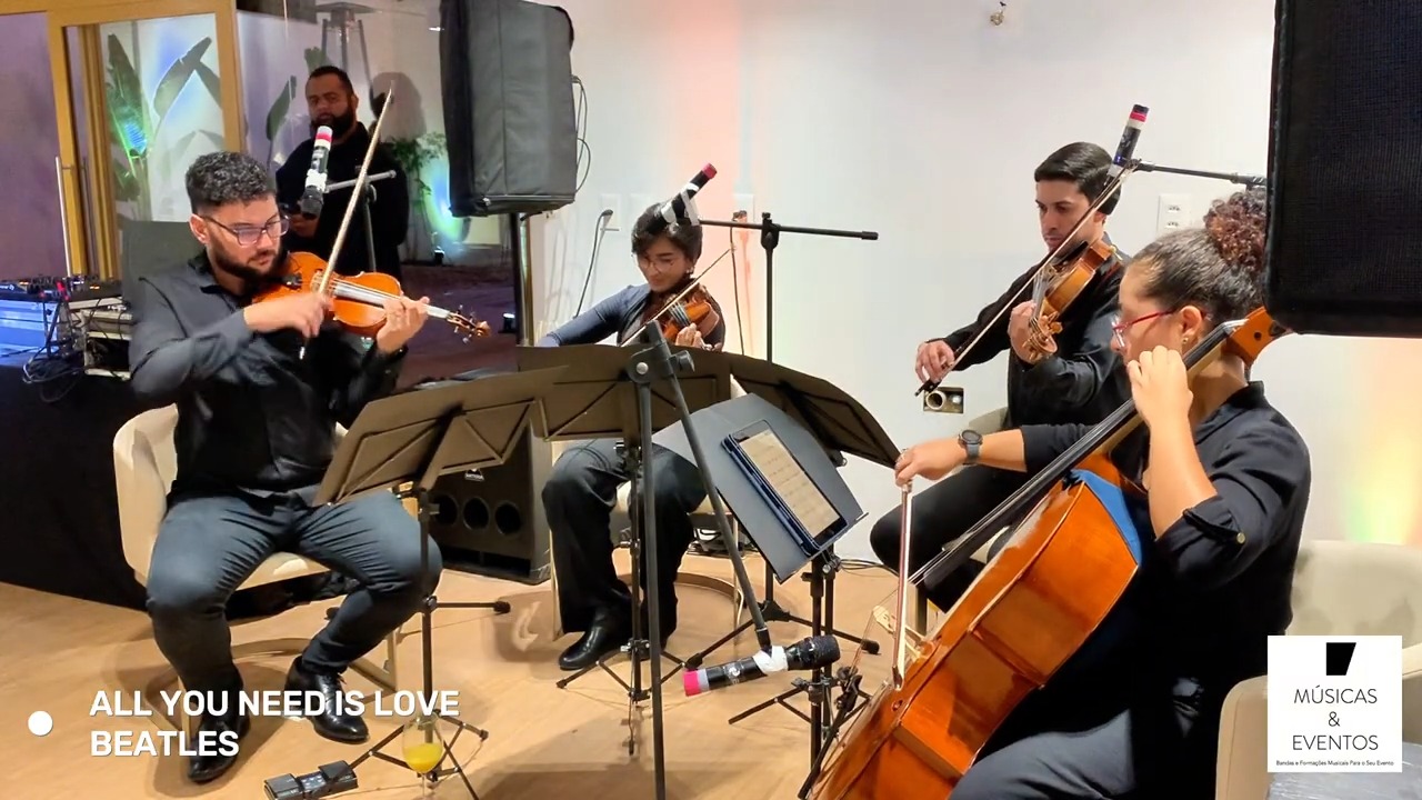 ❤️ Contrate um quarteto de cordas com sensibilidade e emoção para o seu evento!
⠀
🎶 All You Need is Love – The Beatles
🎻 Interpretação ao vivo do Quarteto Músicas & Eventos
⠀
Um hino do amor em versão instrumental encantadora.
Ideal para casamentos, homenagens e celebrações afetivas com um toque clássico e inesquecível.
⠀
🎻 Wagner Filho – Violino 1
🎻 Eloísa Rocha – Violino 2
🎻 Daniel Lima – Viola
🎻 Carla Nascimento – Violoncelo
⠀
📍 Uma produção Músicas & Eventos – Música ao vivo com elegância, emoção e qualidade.
⠀
📲 Fale com a gente e traga essa atmosfera de amor para o seu evento!
⠀
🔗 www.musicaseeventos.com.br
📩 musicaseeventos@gmail.com
📱 WhatsApp: (11) 98590-6903
📸 Instagram: @musicas.e.eventos