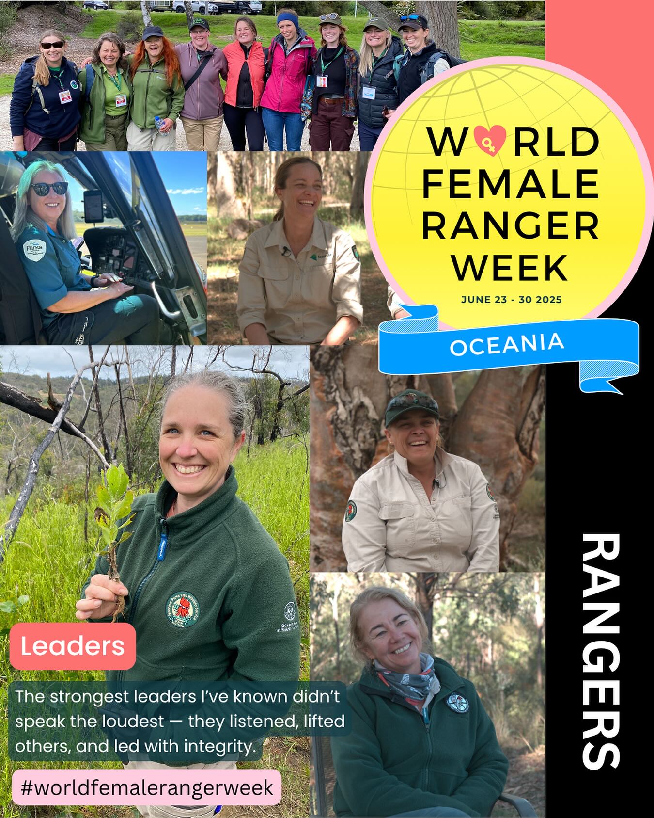 Leadership doesn’t always look like what we’ve been told.
Some of the most powerful and enduring leaders I’ve met were the ones who led with empathy, quiet strength, deep cultural knowledge, and a fierce commitment to community.
This collage includes some of the women who shaped me — the first female rangers I worked under as a young graduate, and others I met during my expedition who showed me that leadership isn’t about control or recognition. It’s about service, consistency, generosity, and courage — especially when no one is watching.
Female rangers often lead by example — creating safe, inclusive spaces, building trust, and carrying enormous responsibility without ever asking for the spotlight. That style of leadership has shaped who I am today — as a ranger, an IRF Oceania Representative, a Thin Green Line Ambassador, and a woman walking alongside others trying to do good work.
This World Female Ranger Week, I want to thank the women who showed me how to lead with heart and hold the door open for others.
#worldfemalerangerweek #howmanyelephants #leadership #womeninconservation #rangerleadership #oceaniarangers #indigenousrangers #thingreenline #IRF #conservationleaders #quietstrength #countryculturecommunity #mentorwomen #rangersleadtheway