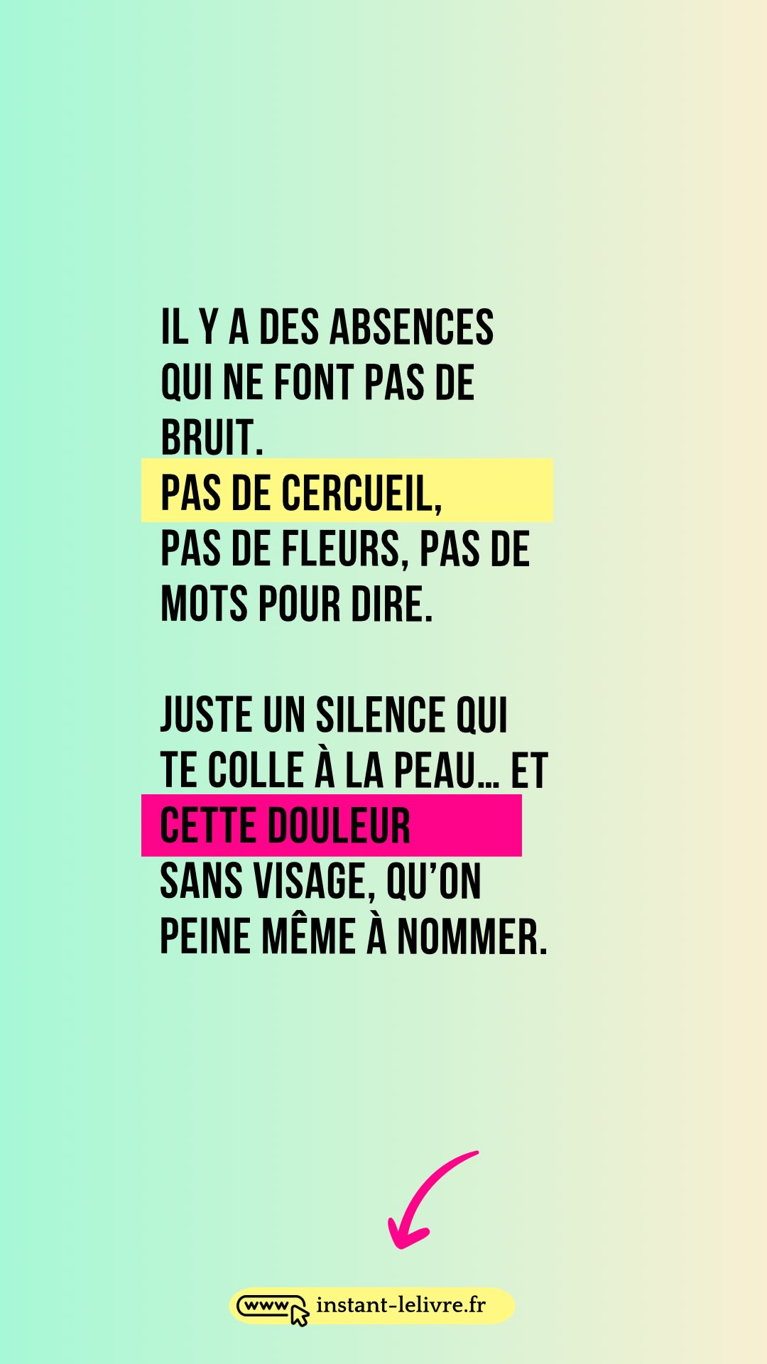 Les silences qui te bouffent de l’intérieur.
Il y a des absences qui ne font pas de bruit.
Pas de cercueil, pas de fleurs, pas de mots pour dire.
Juste un silence qui te colle à la peau… et cette douleur sans visage, qu’on peine même à nommer.
Tu continues d’avancer avec ce poids invisible, cette tristesse que personne remarque.
Une amitié effondrée, un bébé jamais né, un rêve perdu, un amour qui s’est défait.
Ce n’est “rien de grave”, disent-ils.. Mais pour toi, c’est tout ton monde qui s’écroule.
Tu sais… #MarieFrédériqueBacqué parle de ces deuils invisibles, silencieux, qui ne trouvent pas toujours leur place…
mais qui ont besoin d’être vécus, reconnus, traversés.
Ce que tu ressens, c’est légitime. Et c’est important.
Même sans cérémonie, même sans que personne le voie, tu as le
droit et c’est fondamental de faire ton deuil.
À ton rythme. Sans pression. Sans culpabilité.
Je ne suis pas là pour faire genre « je sais ».
Si j’en parle, c’est que je l’ai traversé, moi aussi.
Et même si ce n’est jamais exactement la même situation,
il y a toujours des similitudes, des résonances, des ponts.
Tu sais… Il n’y a que celui ou celle qui a grimpé ses propres montagnes qui peut vraiment t’accompagner
sur la tienne, à ton rythme.
Tu peux me laisser un mot en commentaire, ou m’envoyer un message si tu préfères.
Prends soin de ce que tu ressens,même si personne ne le voit.
Ton vécu est important, il compte.