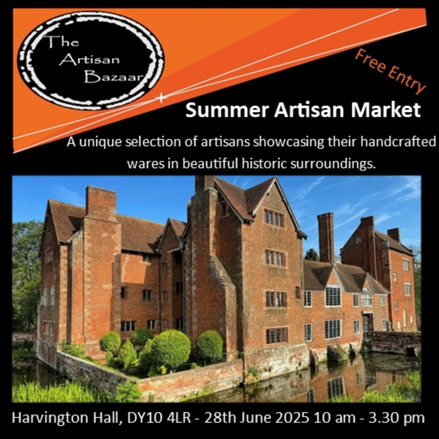 Delighted to be showcasing with @the.artisan.bazaar at @harvington_hall_official_ tomorrow, Saturday 28th June 2025. We will be sharing our selection of handcrafted ganes and cannot wait to see you there. Excited for the delicious coffee and cake that @malthouseharvingtonhall will be serving too ☕🍰