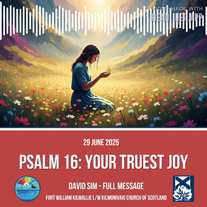 Tired of snacking on the world's crumbs when God is offering a feast? This Sunday, David S explored Psalm 16 and the incredible truth that your deepest satisfaction isn't found in getting what you want, but in getting God. Come and discover the fullness of joy and eternal pleasures found only in His presence.
NEXT WEEK (Sunday 6th July 2025)
📍 Find us at Duncansburgh Church, Fort William
⏰ 10:30am
