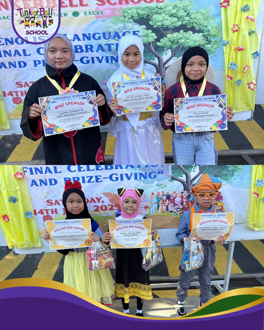 Our primary school came alive for English Week with colour, creativity, and a whole lot of language fun! From dressing up as their favourite book and movie characters to diving into exciting English games, our young learners truly made stories come to life.
š Congratulations to our game winners! Your word wizardry was next level! š§ āØš#tinkerbellschool #tinkerbellschoolbrunei #bruneischools #bruneieducation #bruneikids #bruneipreschool #bruneiprimaryschool #earlylearningbrunei #bruneiteacherkindergarten #bruneiparents #learningthroughplay #funlearningbrunei #creativeclassrooms #bruneischoollife #tinkerbellstudents #schooldaysbrunei #tlsbrunei