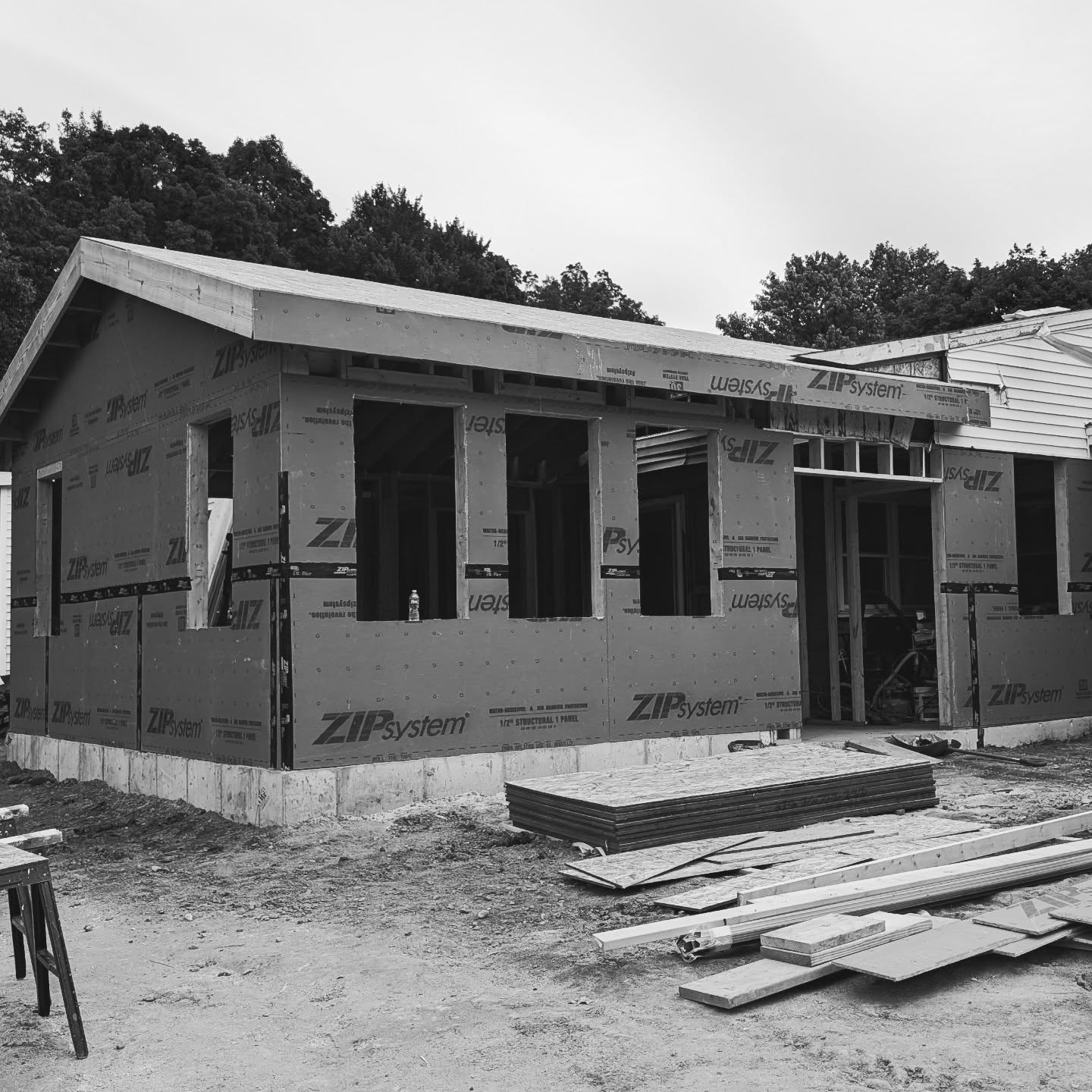 Amazing what a week can do. Excited to be done framing Monday. Shingles go on next week.