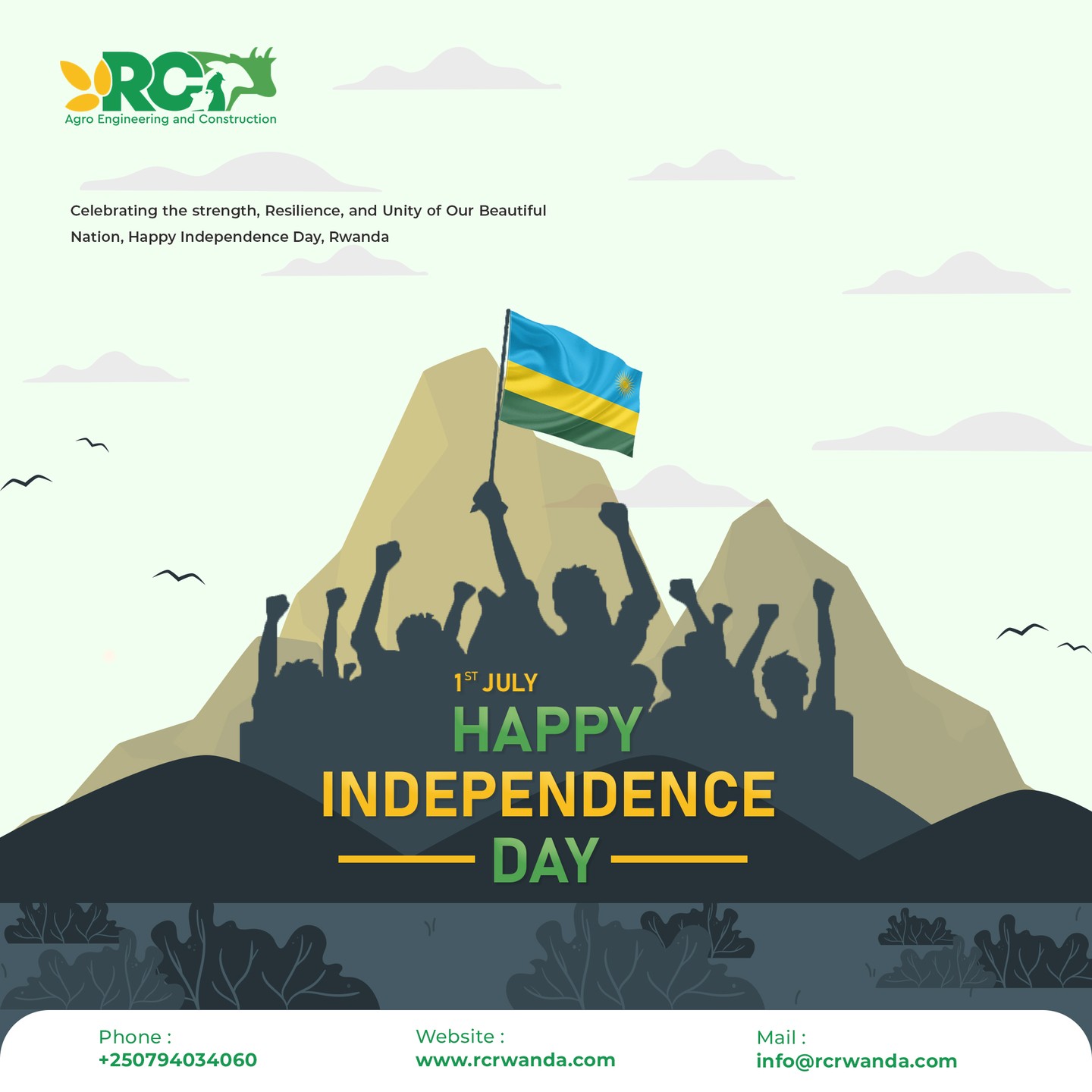 🌟 Happy Independence Day, Rwanda! 🌟🇷🇼
On this special day, we celebrate 63 years of freedom, unity, and progress. From the resilience of our people to the beauty of our land, Rwanda continues to shine bright. Let’s honour our history, embrace our future, and keep moving forward together.
#Rwanda #visitrwanda #Rwandanational #independenceday #national #nationalday #RwandaIndependence2025 #ProudRwandan #UnityProgressProsperity #prosperity #freedom #moving #progressive