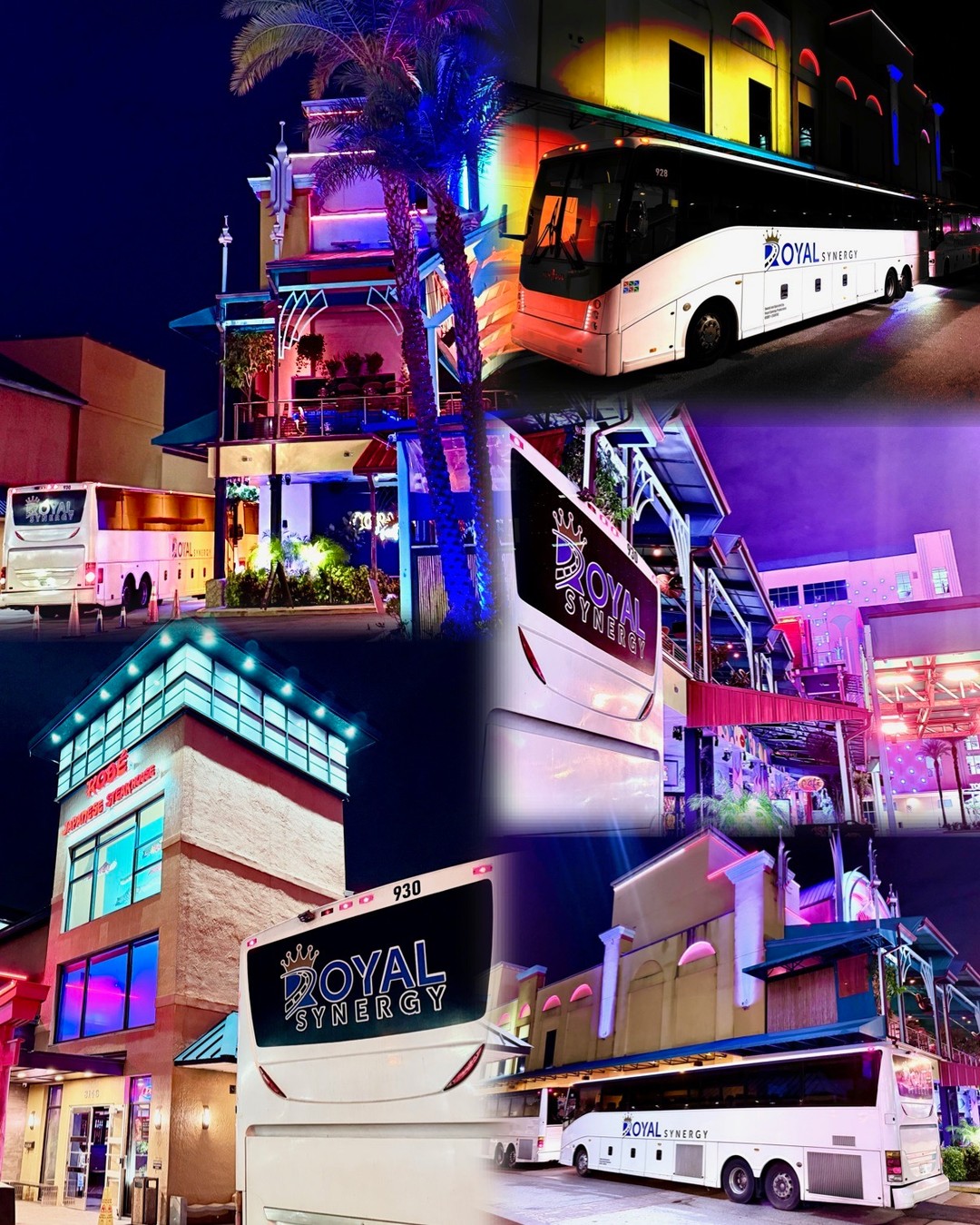 🚌💥 Rollin’ through the night in style with Royal Synergy Charters! Gather your crew, hit the town, and let us handle the ride. Luxury party bus, tinted windows, your favorite tunes—no detail left untouched. It’s the ultimate group experience: safe, prompt, and unforgettable 🚀
•
#PartyBus #NightlifeOnWheels #RoyalSynergyCharters #GroupVibes #OrlandoNights #FreeQuoteOnline #TurnUpTogether
📸 by Antonio Zuluga