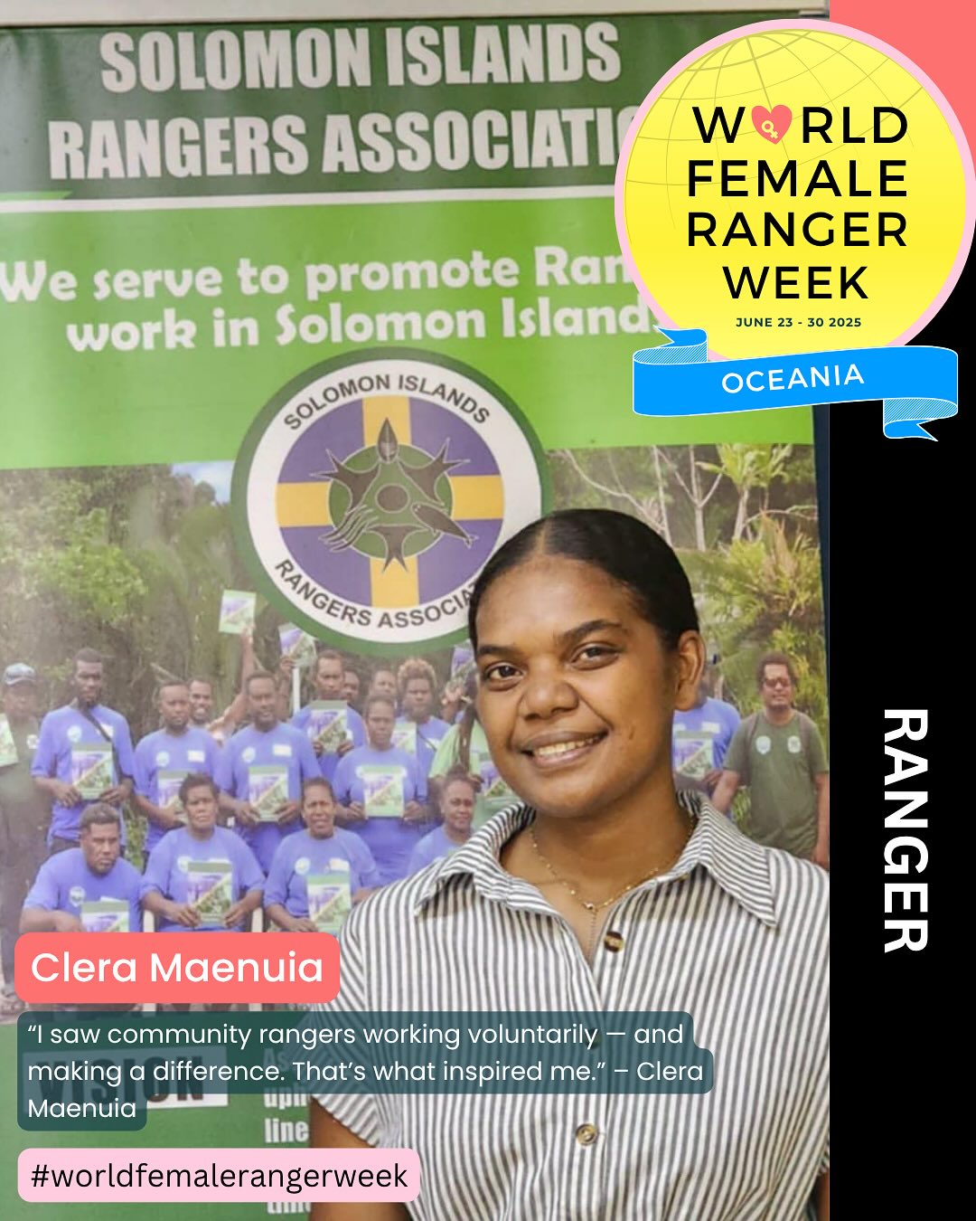 We couldn’t finish World Female Ranger Week without sharing just one more story — because this week has been too powerful not to.
Meet Clera Maenuia, a recent graduate from the Solomon Islands who completed a three-month internship with the Solomon Islands Rangers Association (SIRA) in 2024.
Even after her internship ended, and with few job opportunities in the environment sector, Clera kept turning up — volunteering her time for field trips, learning from the team, and quietly proving her dedication.
When asked what inspired her, she said:
“I saw community rangers working voluntarily — and making a difference. That’s what inspired me.”
Last month, Clera officially joined the SIRA team.
Her story is a powerful reminder that empowerment creates ripples — one supportive team, one visible example, and one opportunity can change everything.
To all the women who showed up this week — and to the many more who show up every day — thank you. The future is already here. And it’s in good hands.
#WorldFemaleRangerWeek #HowManyElephants #SIRA #SolomonIslands #WomenInConservation #FemaleRangers #OceaniaRangers #RangerLeadership #CountryCultureCommunity #ThinGreenLine #RangersLeadTheWay #BiodiversityChampions #empoweredwomenempowerwomen