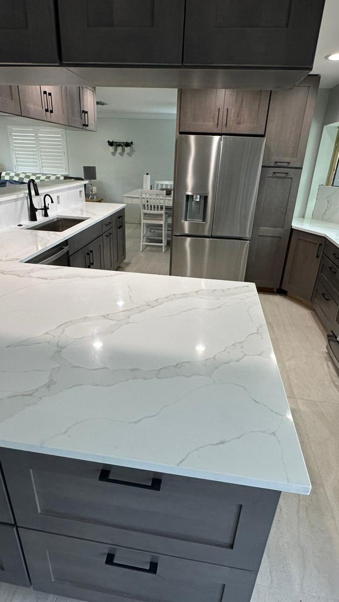 Make It a Makeover Monday!
New week, fresh look! ✨ Upgrade your kitchen or bathroom with our high-quality granite, quartz, marble, and quartzite countertops – expertly crafted to add elegance and durability to your home.
🛠 Over 15 years of experience
📐 Custom designs and waterfall edges
📍 Local, family-owned business you can trust
📲 Call or text us at 813-786-7399 or 813-391-0764
Your dream project starts today!
#MakeoverMonday #StoneCountertops #GraniteExperts #QuartzDesign #MarbleMagic #QuartziteStyle #HomeUpgrades #ElegantMarbleAndGranite #TampaRemodel #LuxuryCountertops #KitchenInspo #BathroomGoals