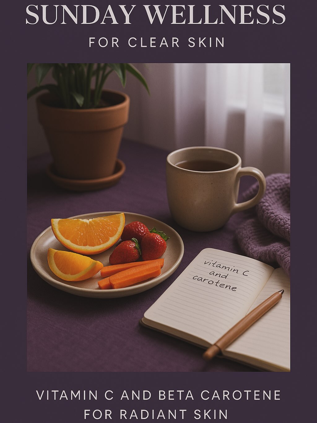 🌿 Sunday Wellness with Fierce by GL ✨
Glowing skin starts from the inside out 💧🍊
Today’s wellness tip: Feed your skin with powerful nutrients like vitamin C and beta carotene for that natural Fierce glow 💜
🍓 Vitamin C: Supports collagen production + brightens skin
🥕 Beta Carotene: Converts to vitamin A, protecting your skin from damage
✨ Add these to your plate today:
🍊 Oranges
🍓 Strawberries
🥬 Kale
🥕 Carrots
🍠 Sweet potato
🌶️ Red bell peppers
Give your skin what it really craves. You glow different when you nourish with purpose 💫
#SundayWellness #FierceGlow #ClearSkinTips #FierceByGL #WomenWhoLift #BeautyFromWithin #SelfCareSunday #strongandglowing #femaleempowerment