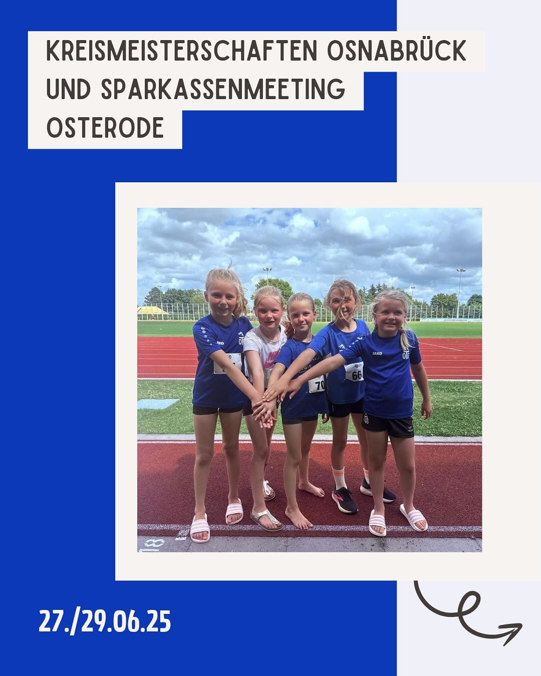 Auch das vergangen Wochenende hielt uns richtig auf Trab.
Am Sonntag fanden bei uns auf der heimischen Illoshöhe die Kreismeisterschaften U10-U14 statt. Bei sommerlichen Temperaturen konnten alle Kinder zeigen was sie können. Mit viel Freude, Spaß und auch tollen Ergebnissen verlief der Wettkampftag reibungslos. Wir bedanken uns nochmals bei allen Helfern und Unterstützern für ihren Einsatz!
Zuvor (am Freitag) hatte @jonas.kmy schon seinen Wettkampf über 1500m in Osterrode. Und es sollte ein guter werden. Der @otb_osnabrueck Athlet konnte das Tempo über die 3 3/4 Runden mitgehen und am Ende sich nicht nur über eine neue PB und die A-Norm der Männer für die Deutschen Meisterschaften freuen, mit 3:44,77min stellte er ebenfalls einen neuen Vereins- und Stadtrekord auf.
Da ziehen wir den Hut! Wahnsinnsleistung! Glückwunsch, Jonas!
#kreismeisterschaft #heimspiel #spaß #tolleleistung #pb #vereinsrekord #stadtrekord #norm #weiterso
@noz_de @sport_lich_unterwegs @otb_osnabrueck @stadtosnabrueck @stadtsportbund_osnabruck @activesportshoposnabrueck @katharina.poetter dabehrens @nlv_online @dlv_online @benmoellers @pumarunning