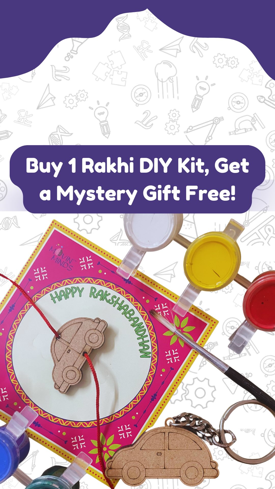 We’ve been waiting to share this with you 💌
Starting today, with every purchase of our DIY rakhi kit, you get a mystery gift for FREE — made with love, colour, and everything your little one needs to create something truly special.
From colourful threads to a matching keyring — this kit isn’t just a Rakhi… it’s a memory waiting to happen ✨
🎁 Free mystery gift with every Rakhi DIY kit
📦 Ships across India
🛍 Only on movinminds.com | Link in bio
#RakhiDIYKit #MovinMinds #RakshaBandhanMadeSpecial #CraftWithKids #DIYRakhi #CreativeGifting #ParentingInIndia