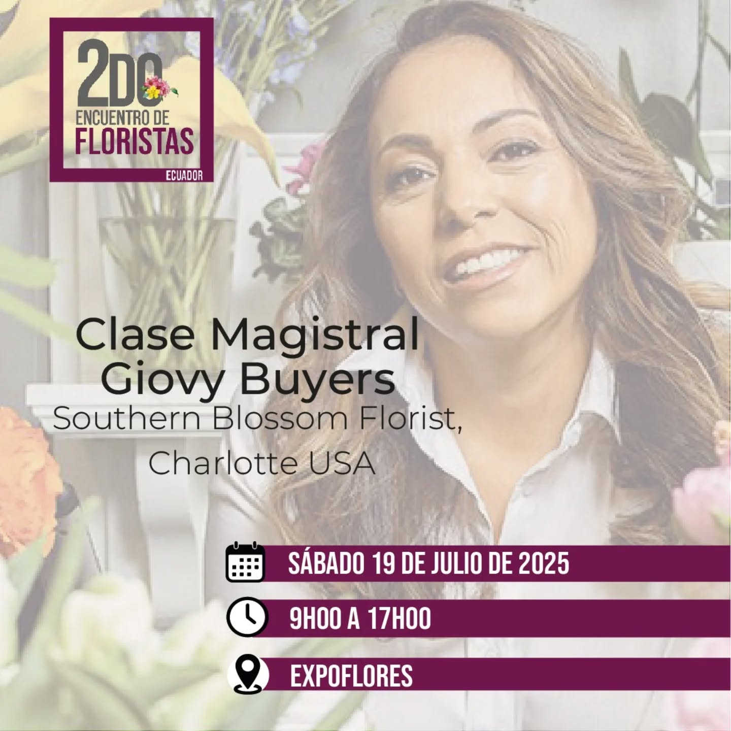 Se viene el 2do Encuentro de Floristas Ecuador!
Reserva ya tu cupo! Este año incluimos la visita a @bellaflorgroup donde podrás disfrutar de un tour a esta maravillosa finca llena de variedades espectaculares.
Tendremos nuestra Máster Class a cargo de @southern.blossom.flowers y muchas sorpresas más!
Escríbenos al 0992749513 para reservar tu cupo o sigue el link en nuestra bio para registrarte.