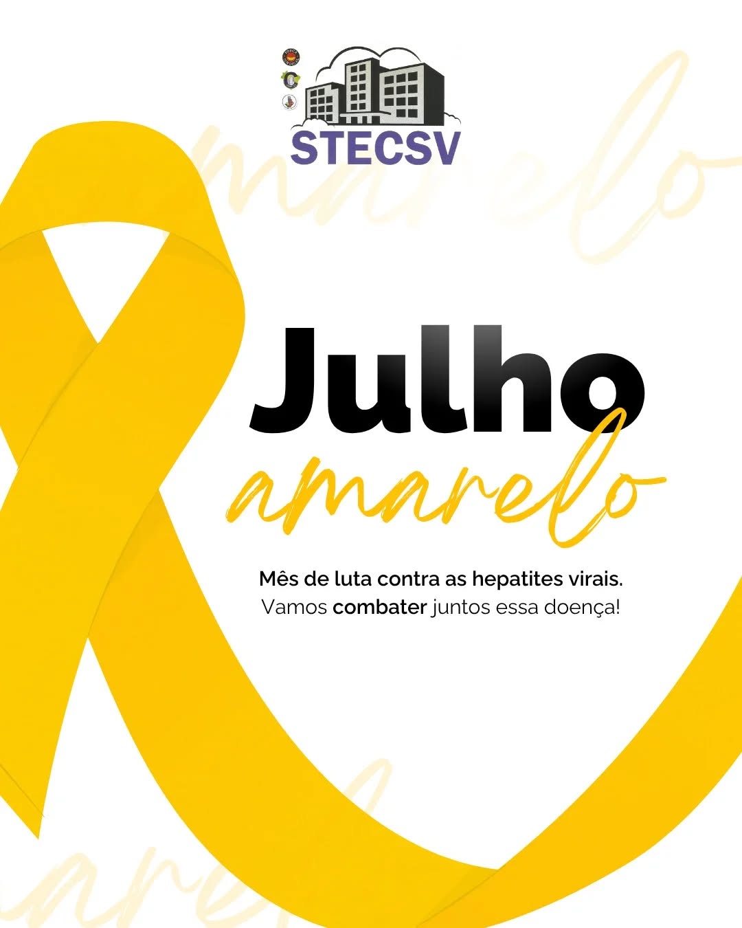 🎗 Julho Amarelo: mês de conscientização e combate às hepatites virais!
A prevenção é o melhor caminho. Cuide da sua saúde, faça seus exames regularmente e compartilhe essa mensagem com quem você ama. 💛
O STECSV está sempre ao lado dos trabalhadores, promovendo informação e saúde para todos.
#JulhoAmarelo #Prevenção #Saúde #HepatitesVirais #STECSV #Sindicato #SãoVicente #Trabalhadores #Conscientização #cuidese