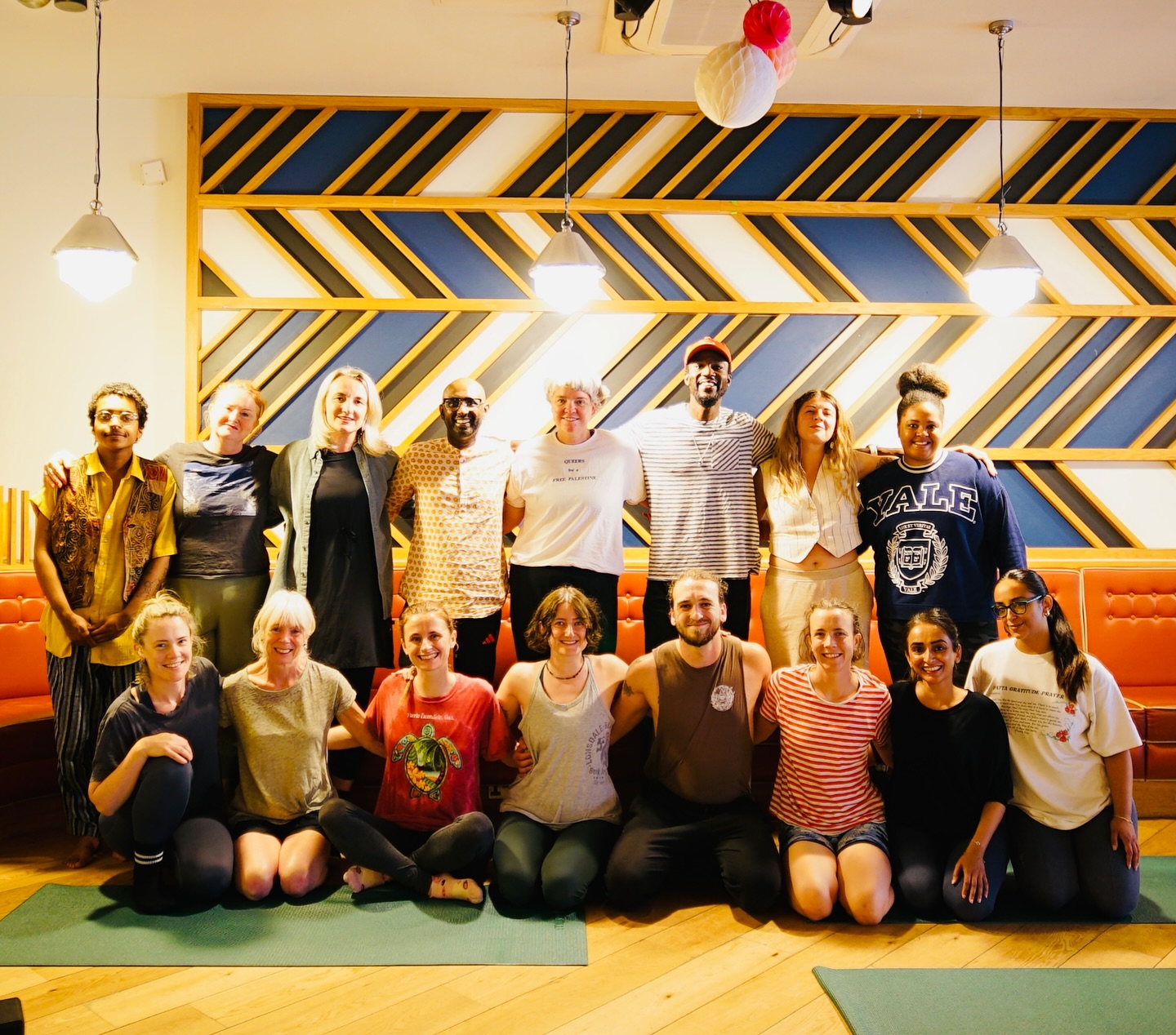 We came together on 22nd June 2025 to reflect, rest, grieve and hope, through our yoga practice and strength in community. A gathering of 16 souls in Moseley, with people travelling from far a wide as part of a worldwide collective of over 160 classes worldwide coming together to raise vital funds to support the children of Gaza.
The practice I shared was based around ahimsa which comes from the yoga sutras, meaning non harming or non violence. If you are a decent and empathetic person, this comes easily to most. I often speak in my classes about self love being at the heart of everything we do, then we will know what it feels like to have the sort of love we deserve. In this practice, I asked guests to turn this non harming from something passive to something that is more active. How can we be people who are not only stopping harm from taking place, but being active in the care of those who are being harmed? How can our actions align with our values and be truthful when we speak?
We raised a total of £370 which included donations from collective members who wished to support the class and unfortunately able to attend in person. All your donations will provide free support for displaced children in Gaza at @jawadcamp1 providing them a sanctuary for education and care.
A massive thank you to everyone who attended and your sharing about the event. And of course @yogis4palestine @tejalyoga @sheena_shining @moseleyhive and our global community of spaceholders.
📷 @_.pripri
#palestine #yogis4palestine