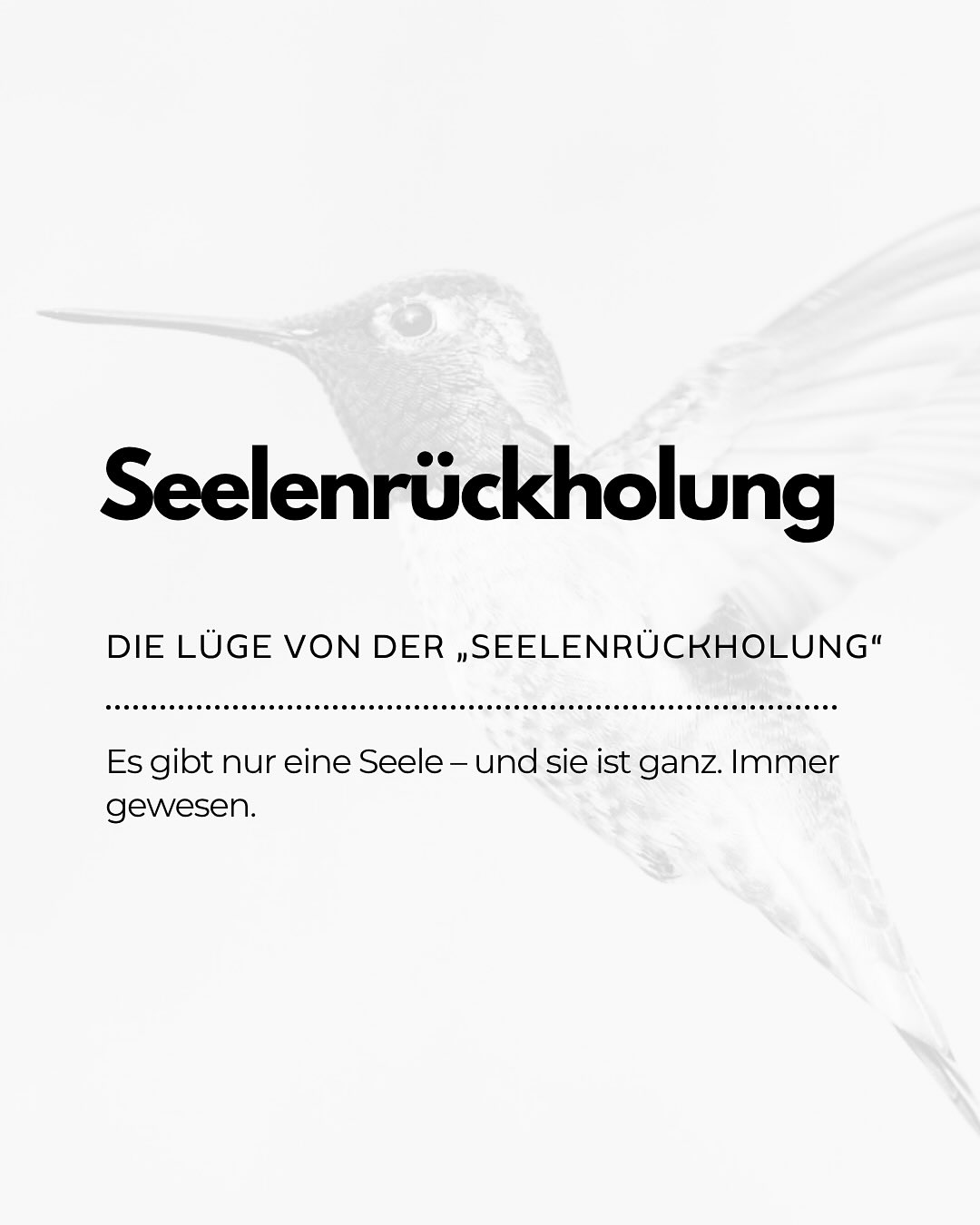 Die Lüge von der Seelenrückholung
Dir wurde bestimmt schon oft erzählt, deine Seele sei zerbrochen oder verloren gegangen? Sie sei nicht ganz da?
Das ist eine Illusion.
Die Seele war nie weg.
Sie ist rein, ganz und unberührbar.
Sie kommt von Yaya – und dorthin gehört sie zurück.
Was du „verloren“ glaubst, sind emotionale und psychische Blockaden. Nicht die Seele fehlt – du hast dich einfach von deiner Quelle entfernt. Deine Seele ist die ganze Zeit da und immer vollständig.
In der Kolibri-Medizin erinnern wir uns daran: Nicht Rückholung, sondern Rückverbindung. Nicht Reparatur, sondern Erwachen.
🌿Lies jetzt den ganzen Blogartikel auf meiner Website:
https://www.nikanunnari.com/post/die-luege-von-der-seelenrueckholung
(oder Link in Bio)
#seele #seelenweg #spirituality #kolibri #yaya #heilung #erinnerung #schamanismus #medizinrad #greatspirit #liebe #love
Die einzige Linie die zählt ist die zu Yaya. 🌺