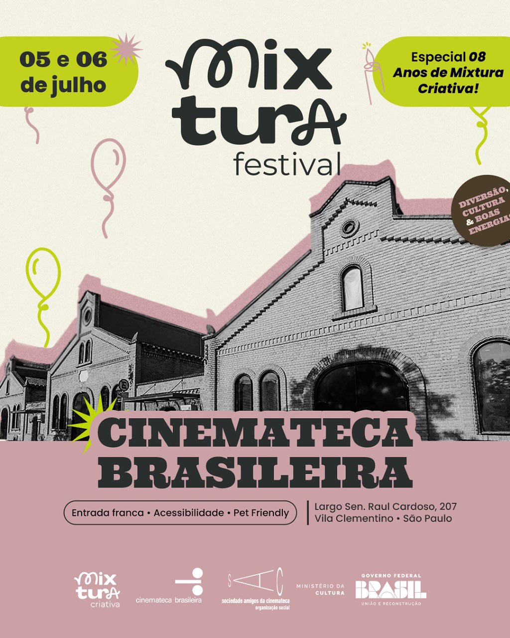 Esperamos vocês este final de semana na @cinemateca.brasileira no festival @mixturacriativa para celebrar 8 anos de feira! Com muitos expositores maravilhosos, comidinha e musica boa 🥰
Foi a nossa primeira feira, no início da nossa marca, gratidão eterna para a Deia que acreditou e nos deu a primeira oportunidade 🩷🙏🏼
Horário
Sábado 11 às 19h
Domingo 10 às 18h
Petfriendly🐾