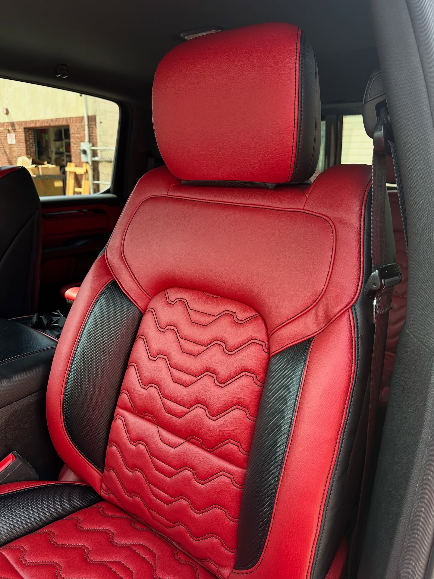 We were glad to be able to help Mike with another vehicle interior upgrade! This Ram Rebel install with the special inserts is our favorite yet!