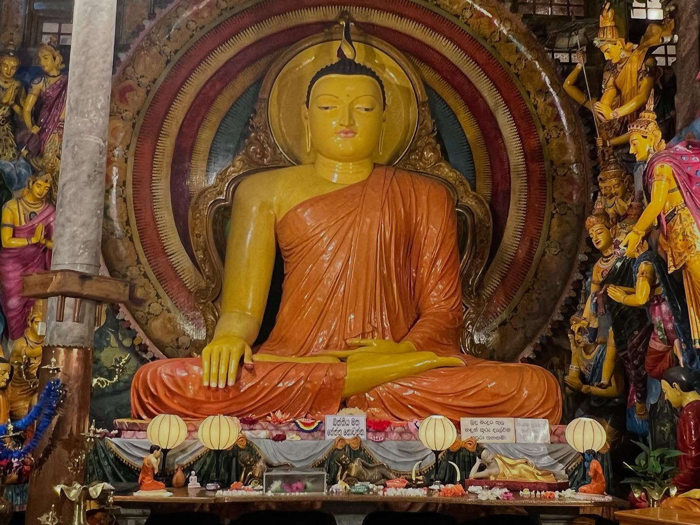 From the moment you arrive In Sri Lanka, you’re on a spiritual journey. This pear-shaped country’s official religion is Buddhism and taxi driver, Saman, who picks me up from Bandaranaike International Airport, is happy to chat about his faith.
In capital city Colombo, I take off my shoes to enter the 19th century Gangaramaya Temple complex and learn more about the Buddha, born around 563-483 BCE, and his teachings. (In Buddhism, the ancient left-facing ‘sauwastika’ is a sacred symbol, often depicted on the chest of Buddha and representing good fortune.)
#srilankatravel #colombosrilanka #gangaramayatemple #travelwriter #traveljournalist #Buddhist #buddhism #gangaramaya