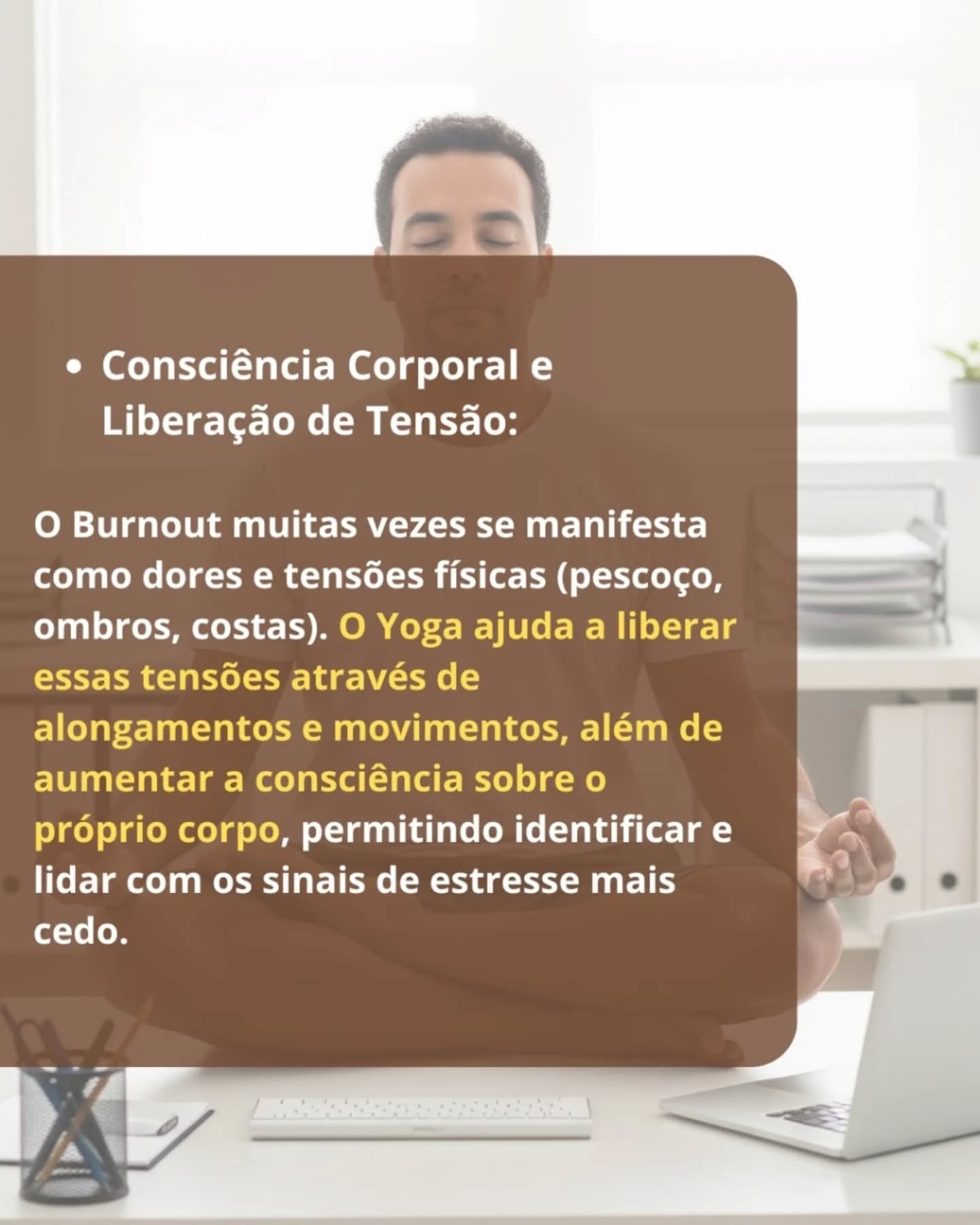Simplesmente porque viver bem consigo mesmo não deveria ser um luxo!
Yoga é para todos. É para você!
Informações: 12 99750 4834
Instituto Sada Shiva - 21 anos ensinando um yoga que faz a gente mais feliz!!