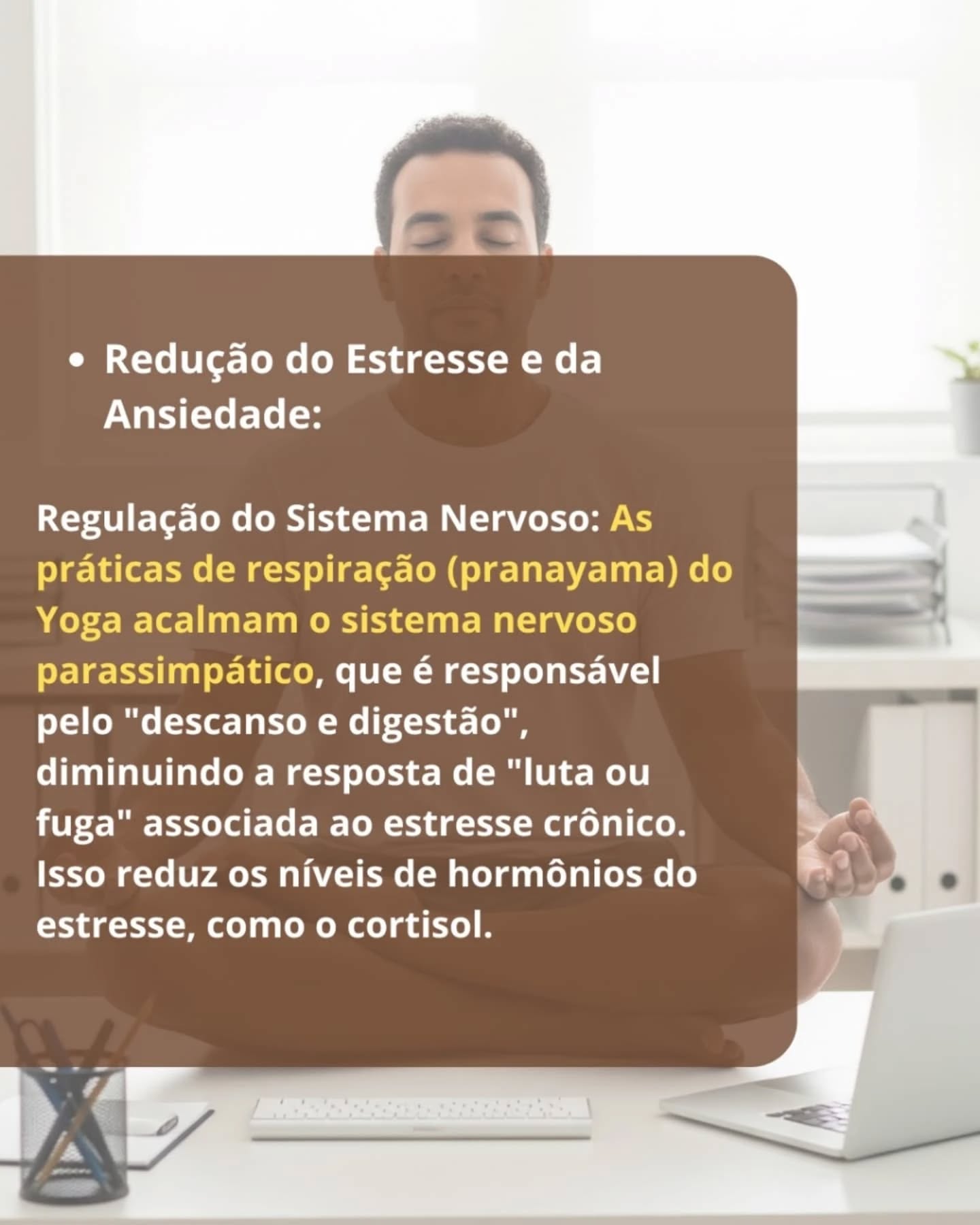 Simplesmente porque viver bem consigo mesmo não deveria ser um luxo!
Yoga é para todos. É para você!
Informações: 12 99750 4834
Instituto Sada Shiva - 21 anos ensinando um yoga que faz a gente mais feliz!!