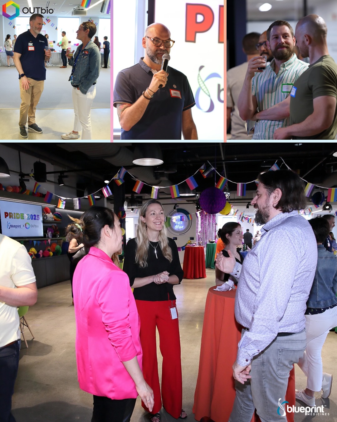 As Pride Month comes to a close, we want to recognize a long-standing and valued partner of OUTbio, Blueprint Medicines, who helped us kick off Pride Month 2025.
Blueprint continues to go beyond simply celebrating Pride, creating spaces where members of the local queer community can connect, share experiences, and explore the intersections between biotech and the humanities. Their events bring together LGBTQ+ professionals not only from biotech and pharma, but also from arts, advocacy, and other fields, fostering conversations about identity, innovation, and belonging.
We are grateful for Blueprint’s commitment to building a biotech industry where queer people feel seen, included, and empowered to thrive.
Here is to continuing this momentum all year long.
#PrideMonth #OUTbio #BlueprintMedicines #LGBTQinSTEM #Biotech #Inclusion #Boston