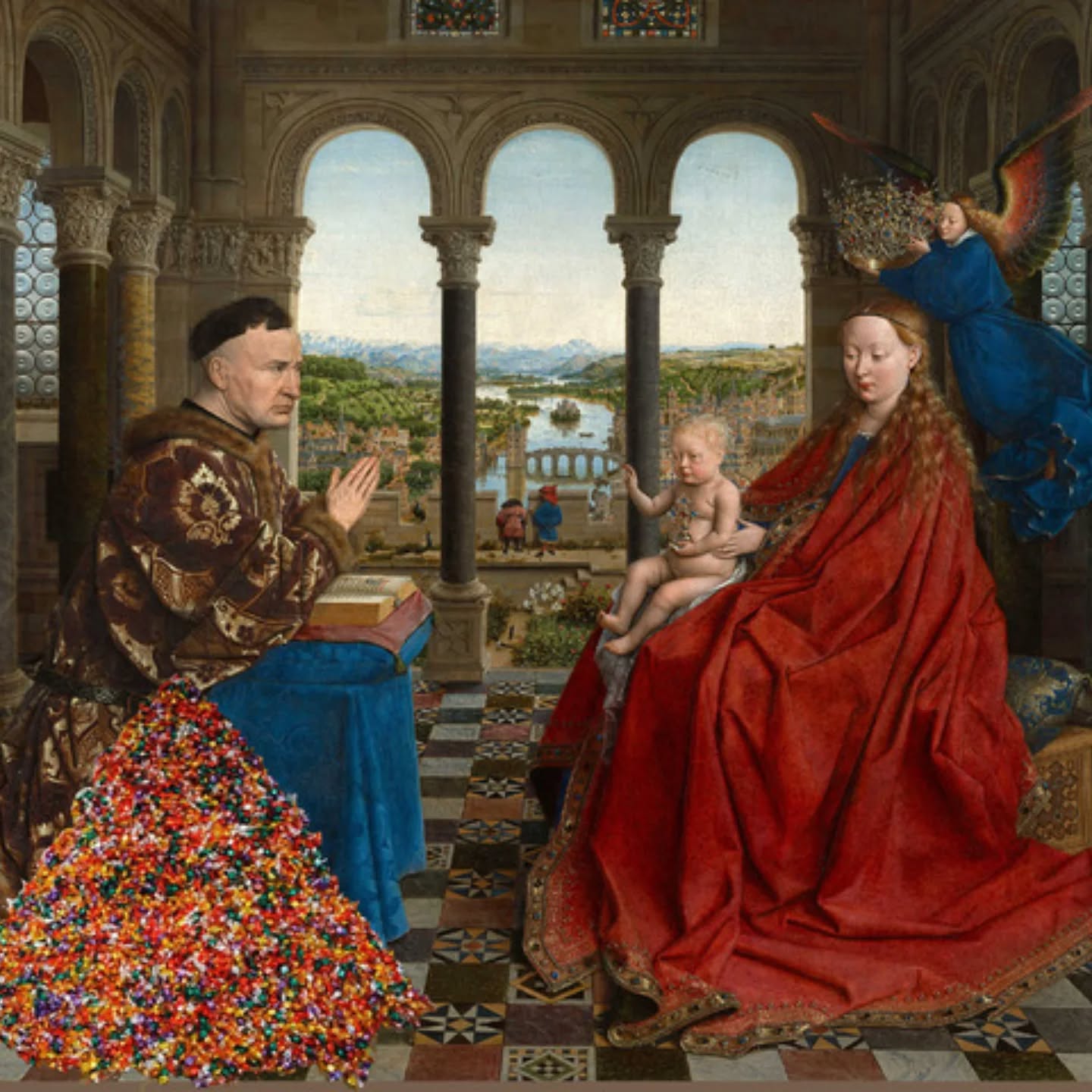 The Coach’s grandson finds the presence of sweeties a distraction during his bedtime story.
@jamesmarcusnorman #instagramimagetennis @new.balls.please #collage #janvaneyck #felixgonzaleztorres