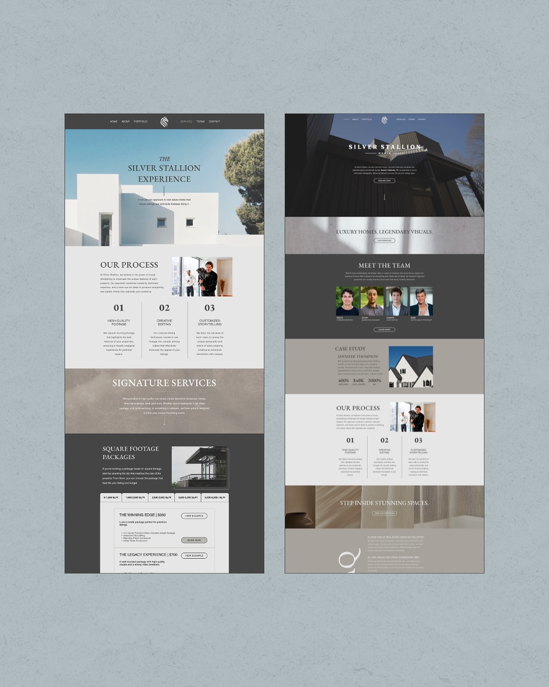 A couple of months ago, I had the chance to bring Silver Stallion Estate’s brand to life online — a bold, high-end real estate videography team based in Nashville, TN.
I designed and developed their full website, complete with mobile optimization to keep things looking sharp on every screen.
Still proud of how this one turned out!
#website #webdevelopment #webdesign #webdesigner #brand #brandidentity #branding #realestate #realestatevideography #nashvillerealestate #mobileoptimization #creativestudio #socialmediamanagement
