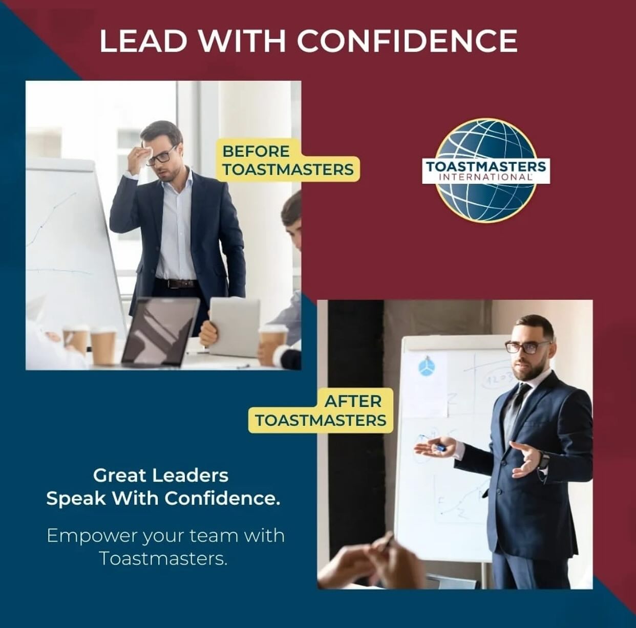 ✨ Great leadership isn’t just about making smart decisions-it’s about delivering them with clarity and conviction.
At Toastmasters, you’ll build the communication skills that set leaders apart.
✅ Deliver sharper presentations
✅ Lead more effectively in meetings
✅ Speak with confidence in any setting
💫 Whether you’re leading a team or presenting a big idea, Toastmasters helps you communicate with purpose and impact.
✨ Ready to lead with confidence? Join us this Wednesday at noon HST.