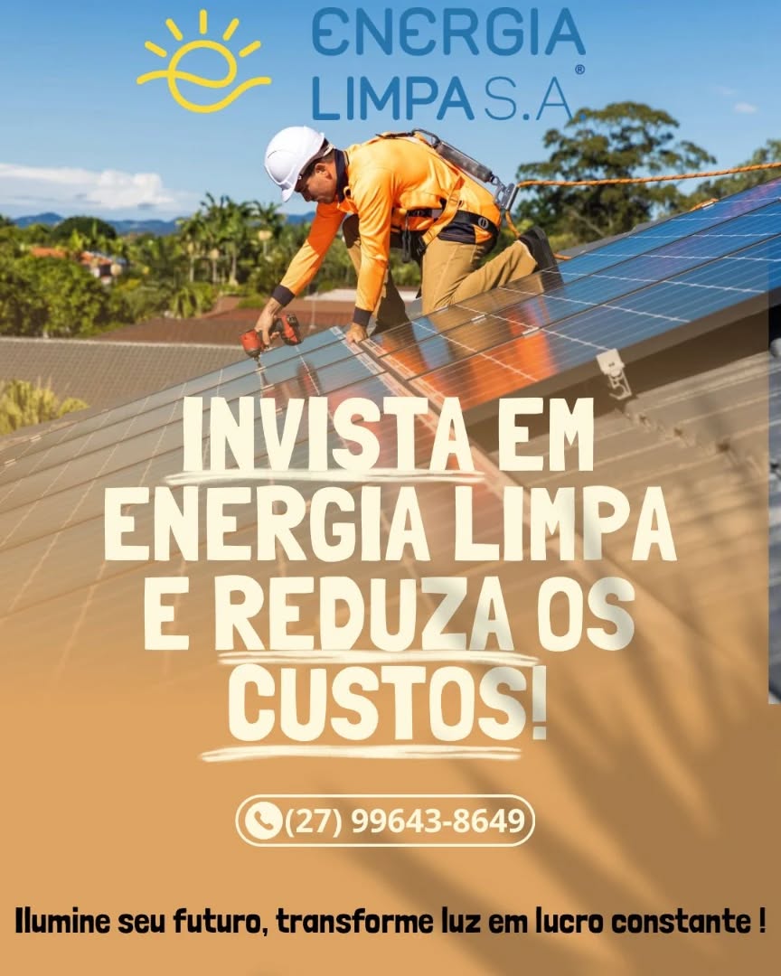 Invista em sustentabilidade e economia! 🌞 #energiasolar #espiritosanto #vitória